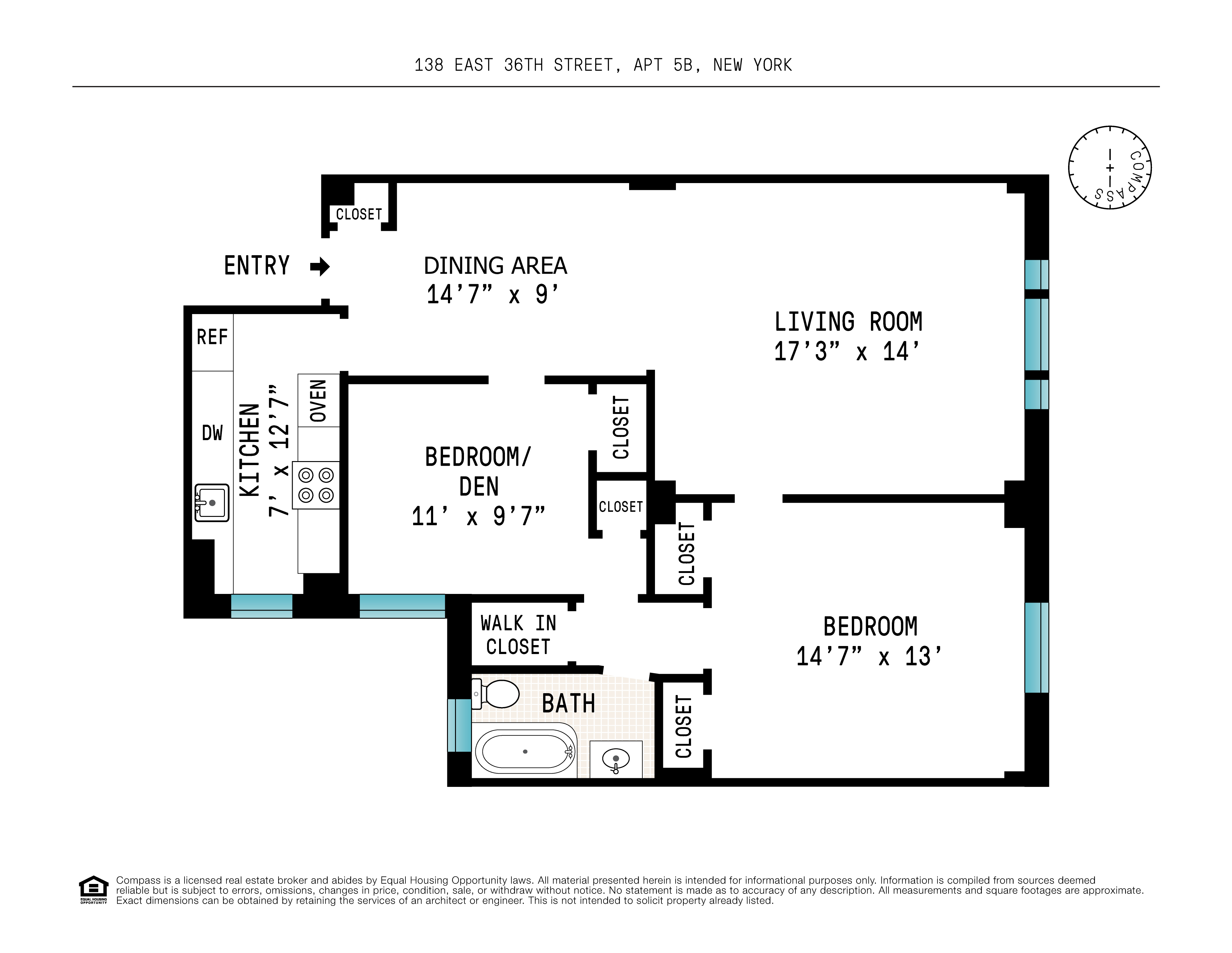 Floorplan for 138 East 36th Street, 5B