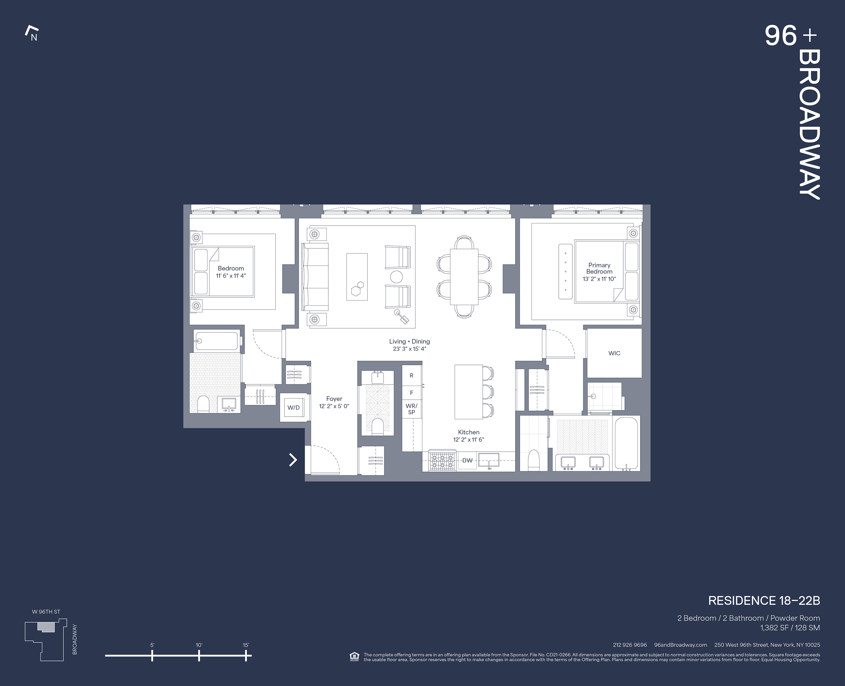 Floorplan for 250 West 96th Street, 18B