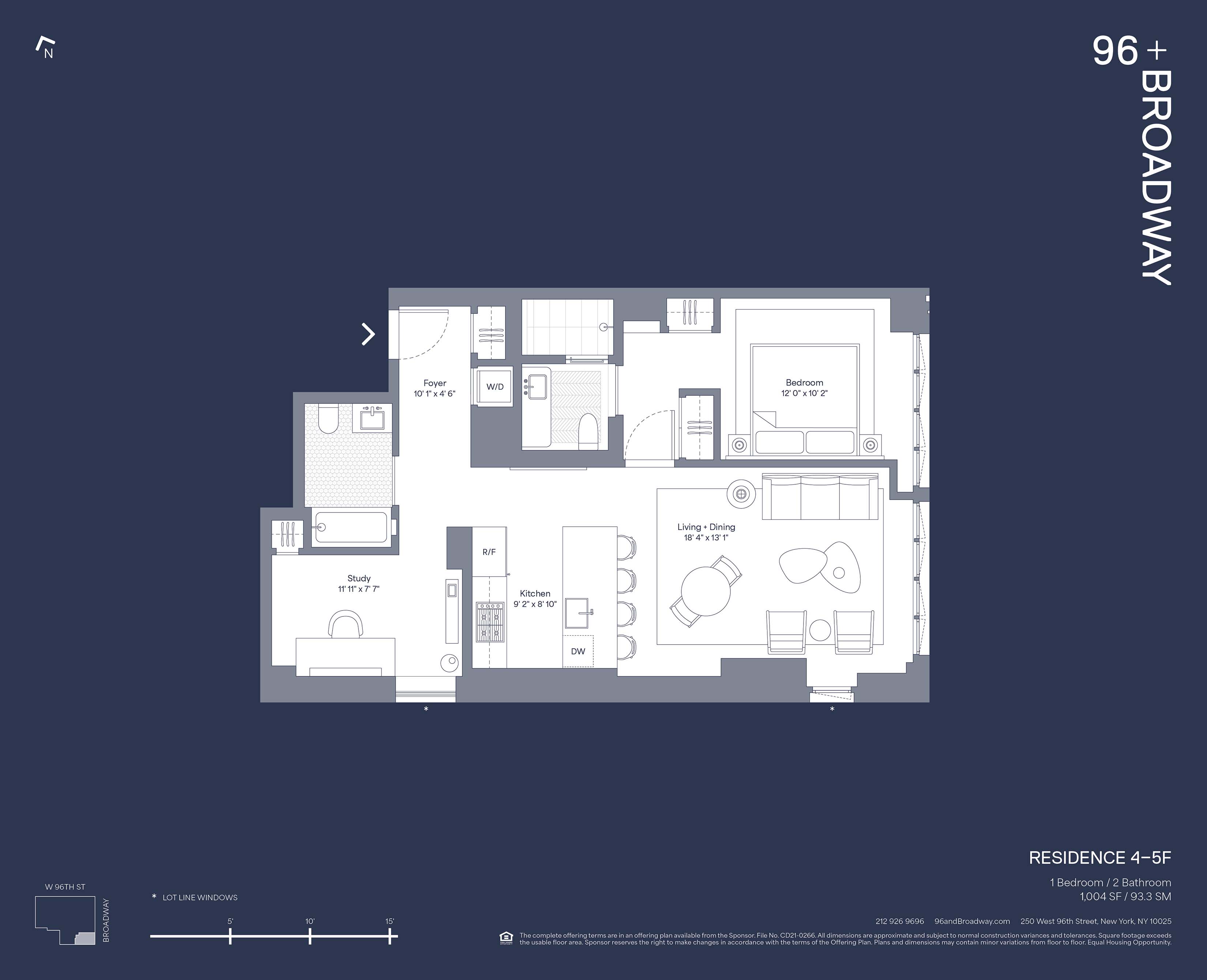 Floorplan for 250 West 96th Street, 5F