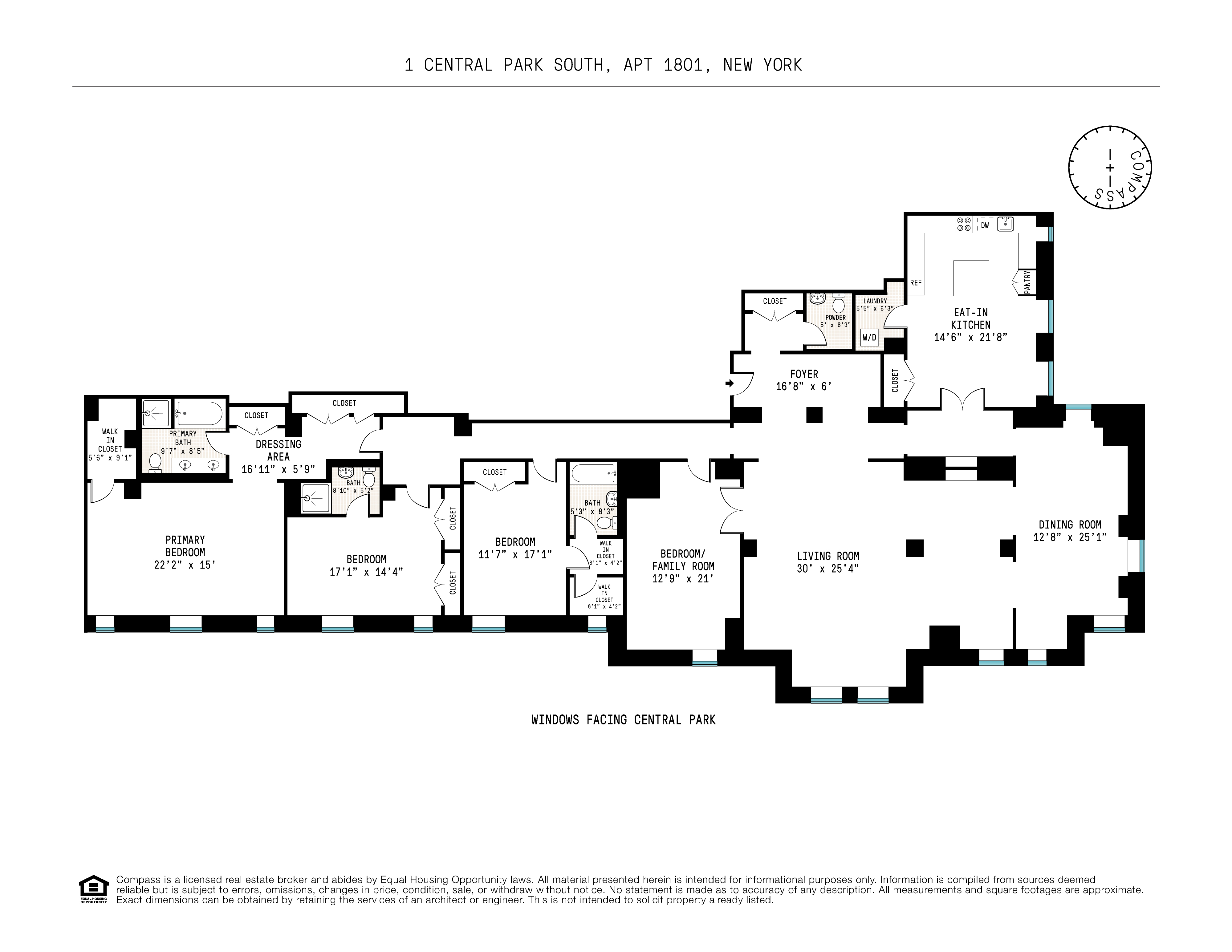 Floorplan for 1 Central Park, 1801