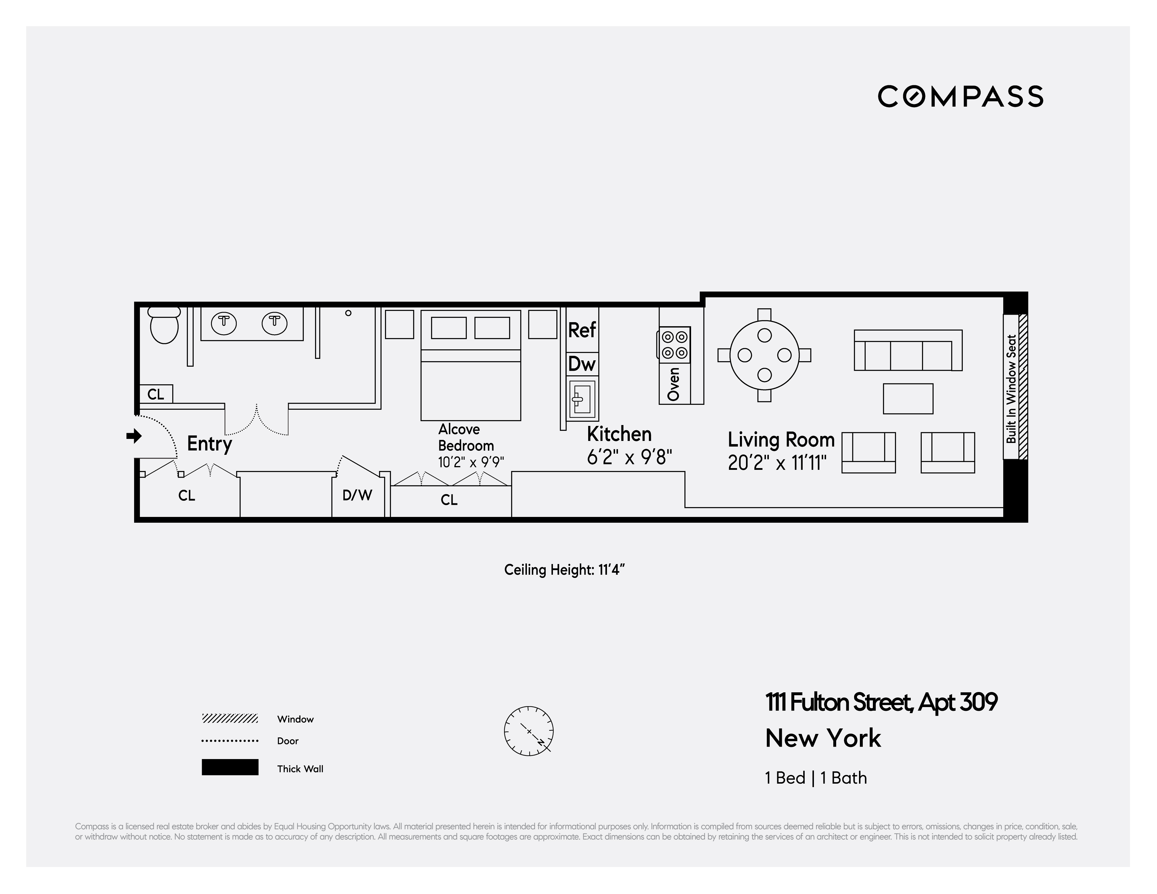 Floorplan for 111 Fulton Street, 309