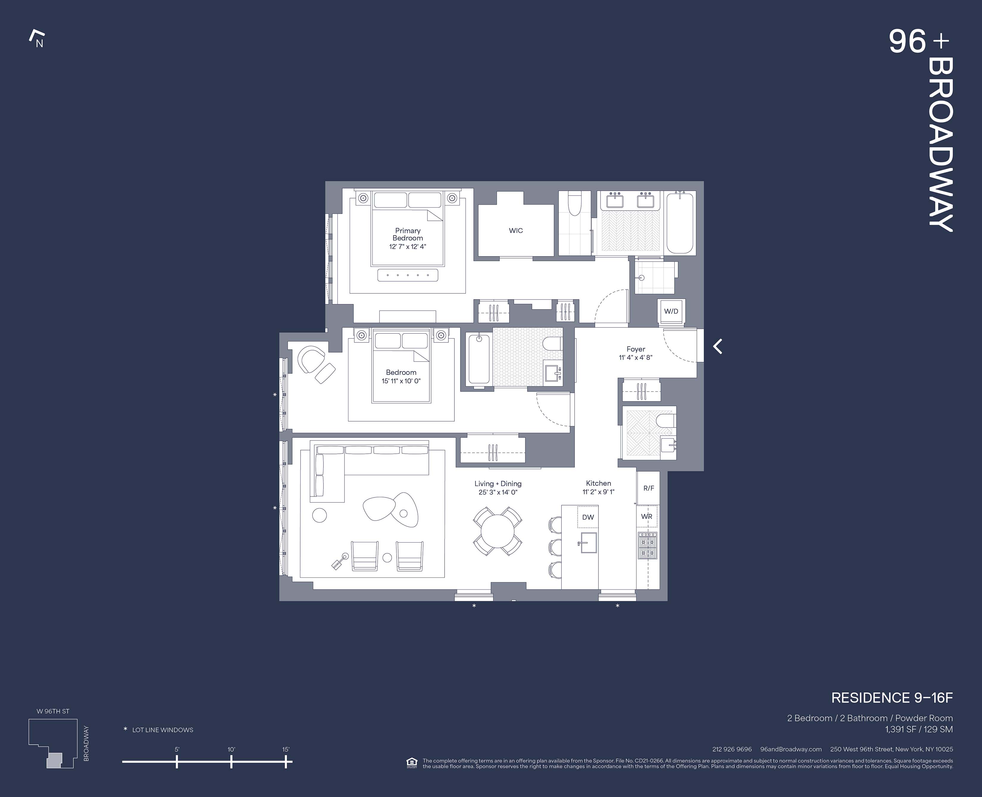 Floorplan for 250 West 96th Street, 11F