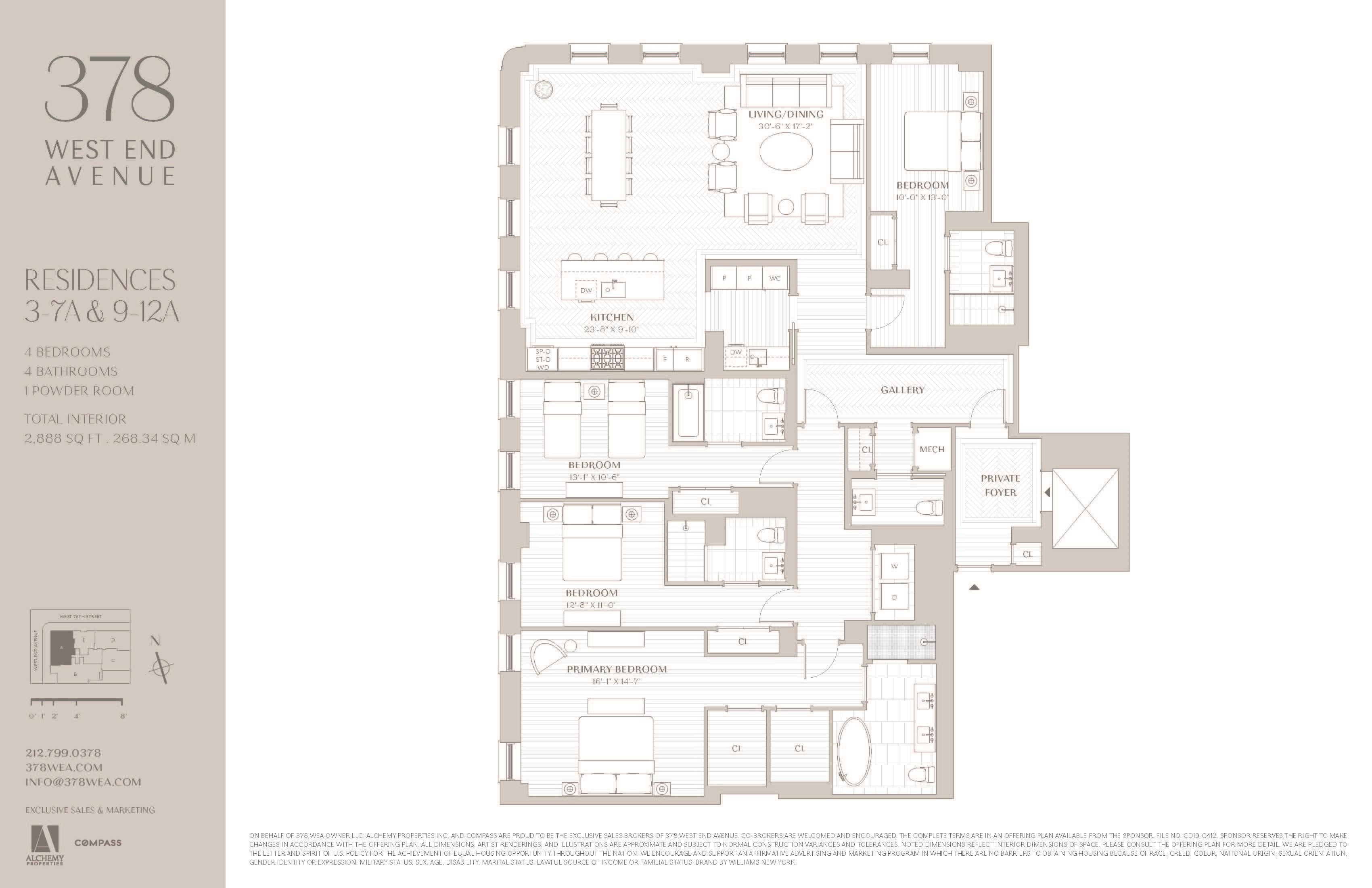 Floorplan for 378 West End Avenue, 7-A