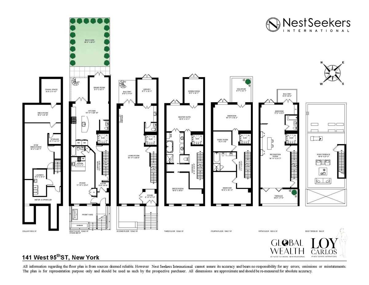 Floorplan for 141 West 95th Street, BUILDING