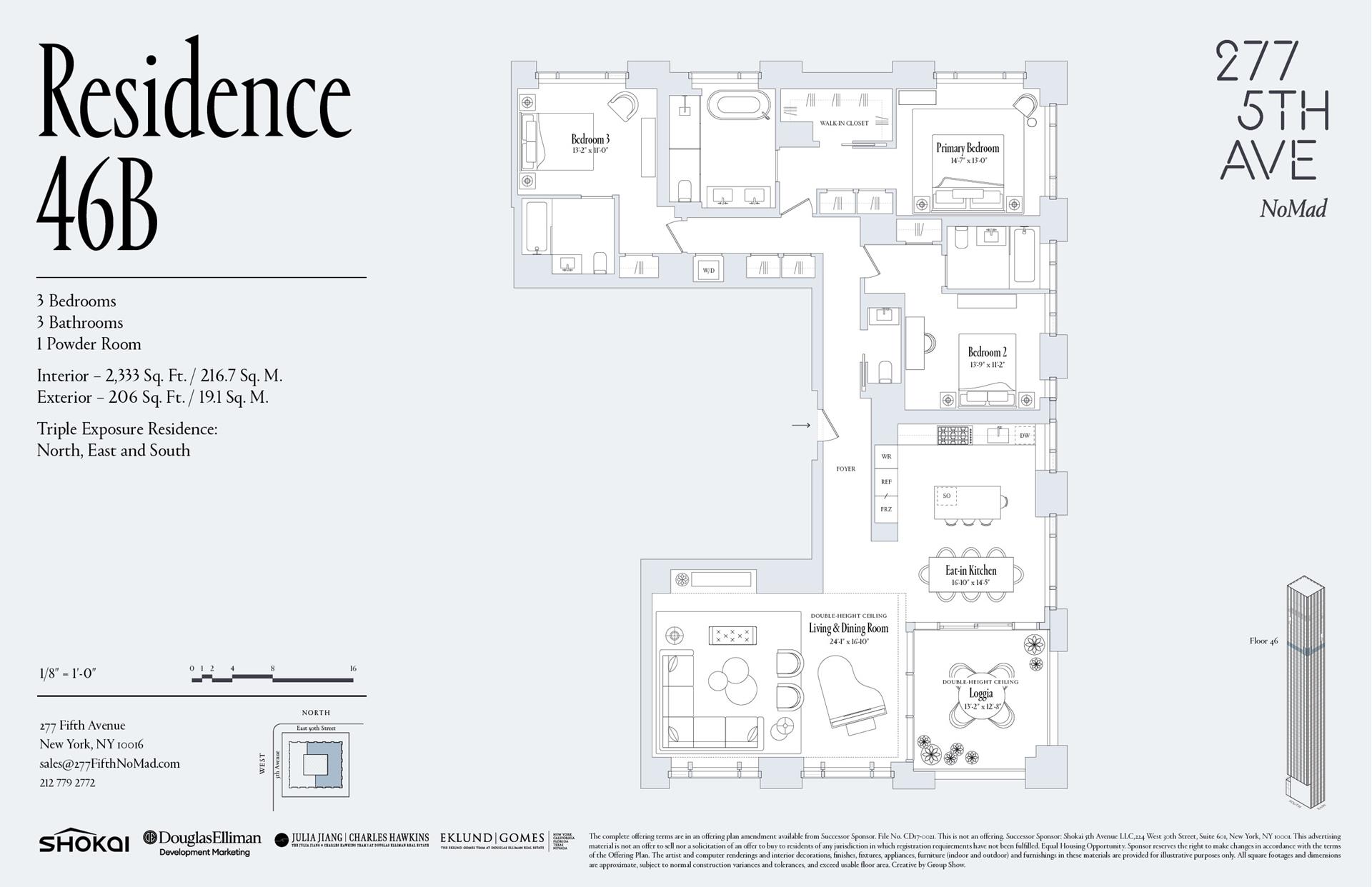 Floorplan for 277 5th Avenue, 46B