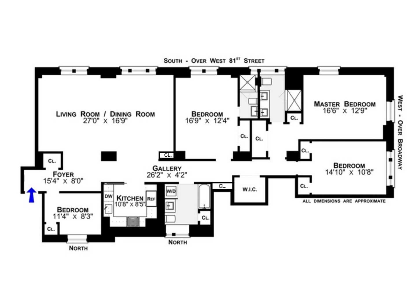 Floorplan for 219 West 81st Street, 6A