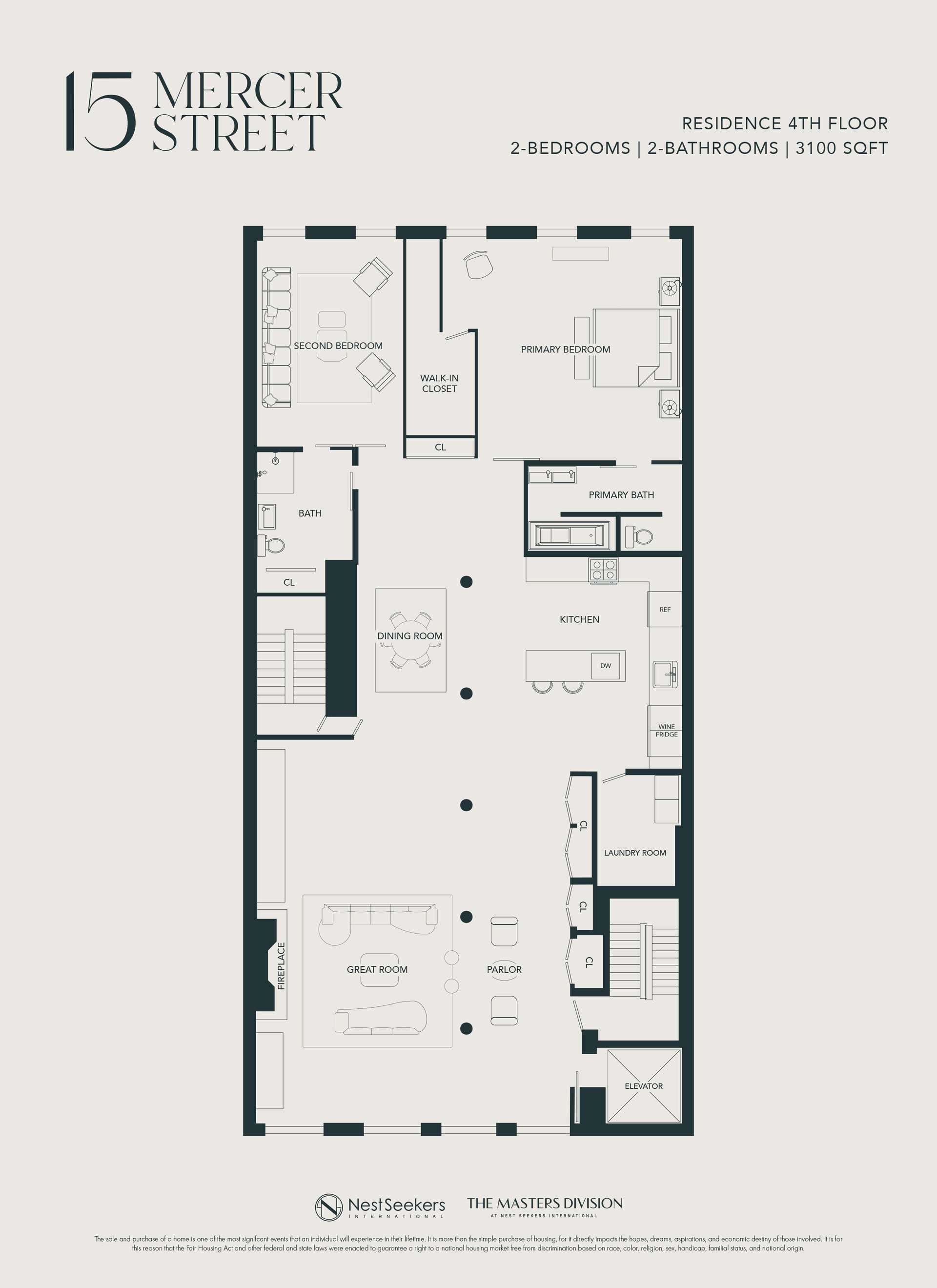 Floorplan for 15 Mercer Street, 4