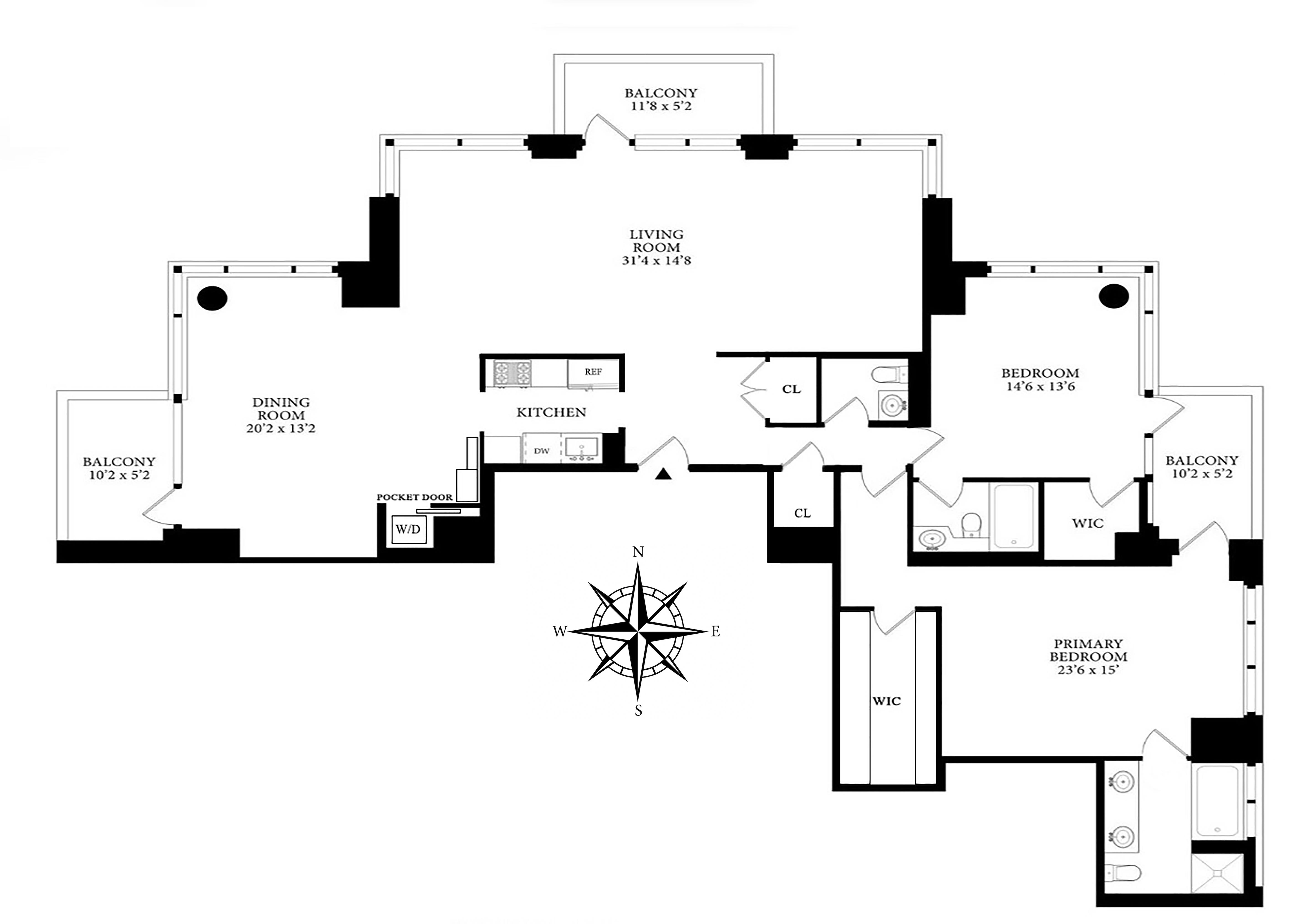 Floorplan for 200 East 69th Street, 43-B