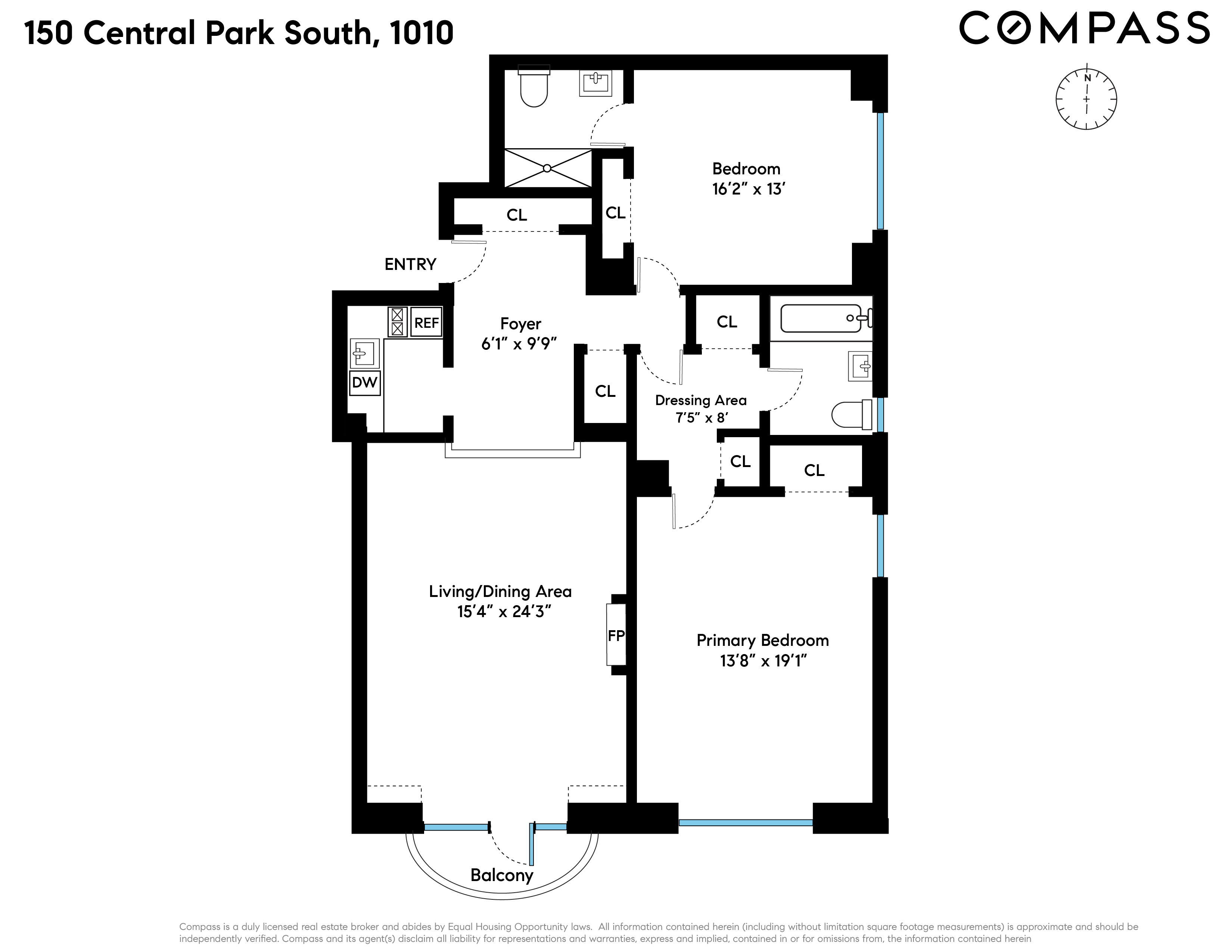 Floorplan for 150 Central Park, 1010