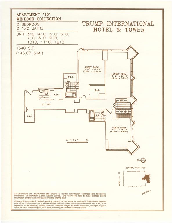 Floorplan for 1 Central Park, 610