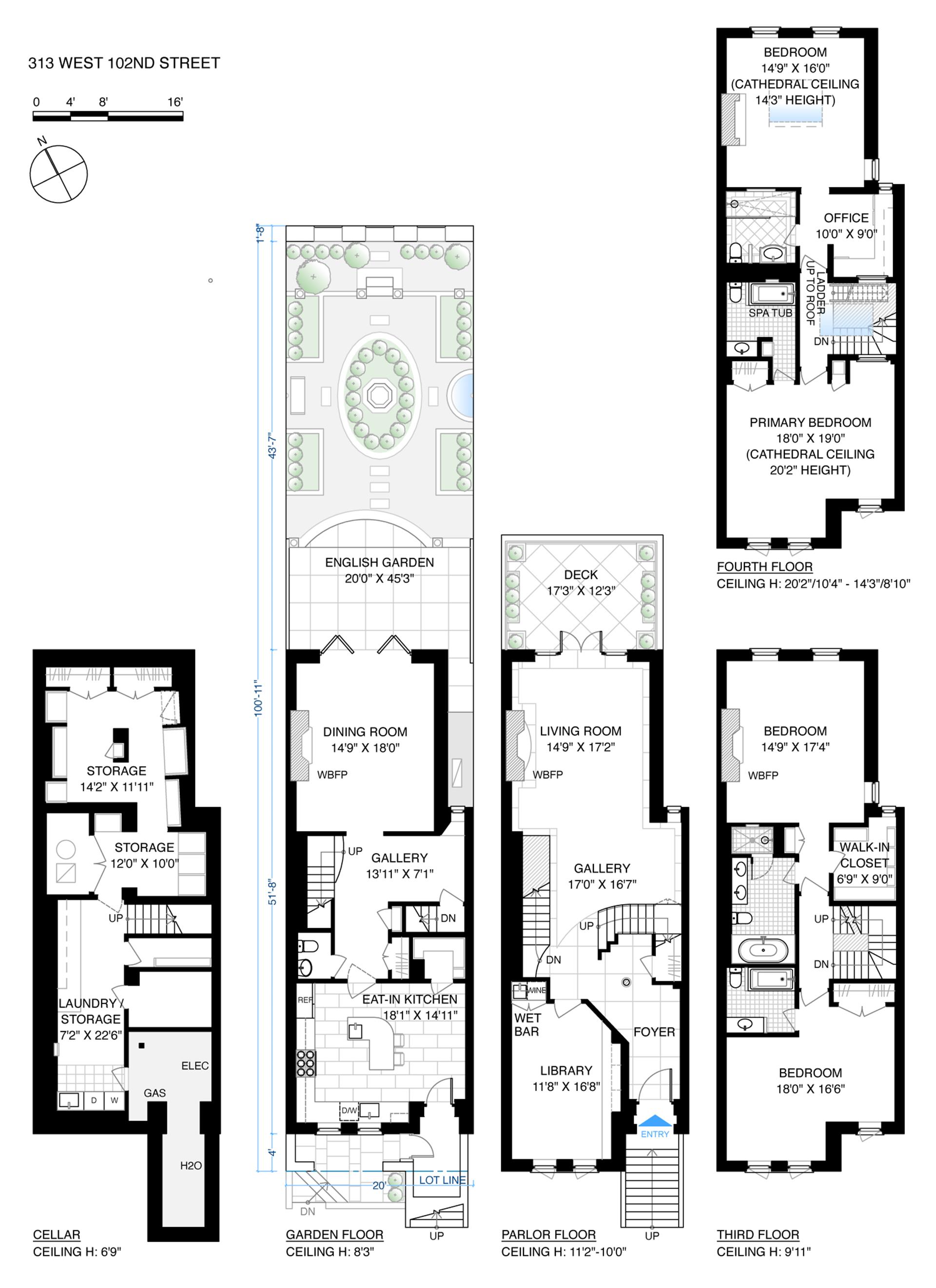 Floorplan for 313 West 102nd Street