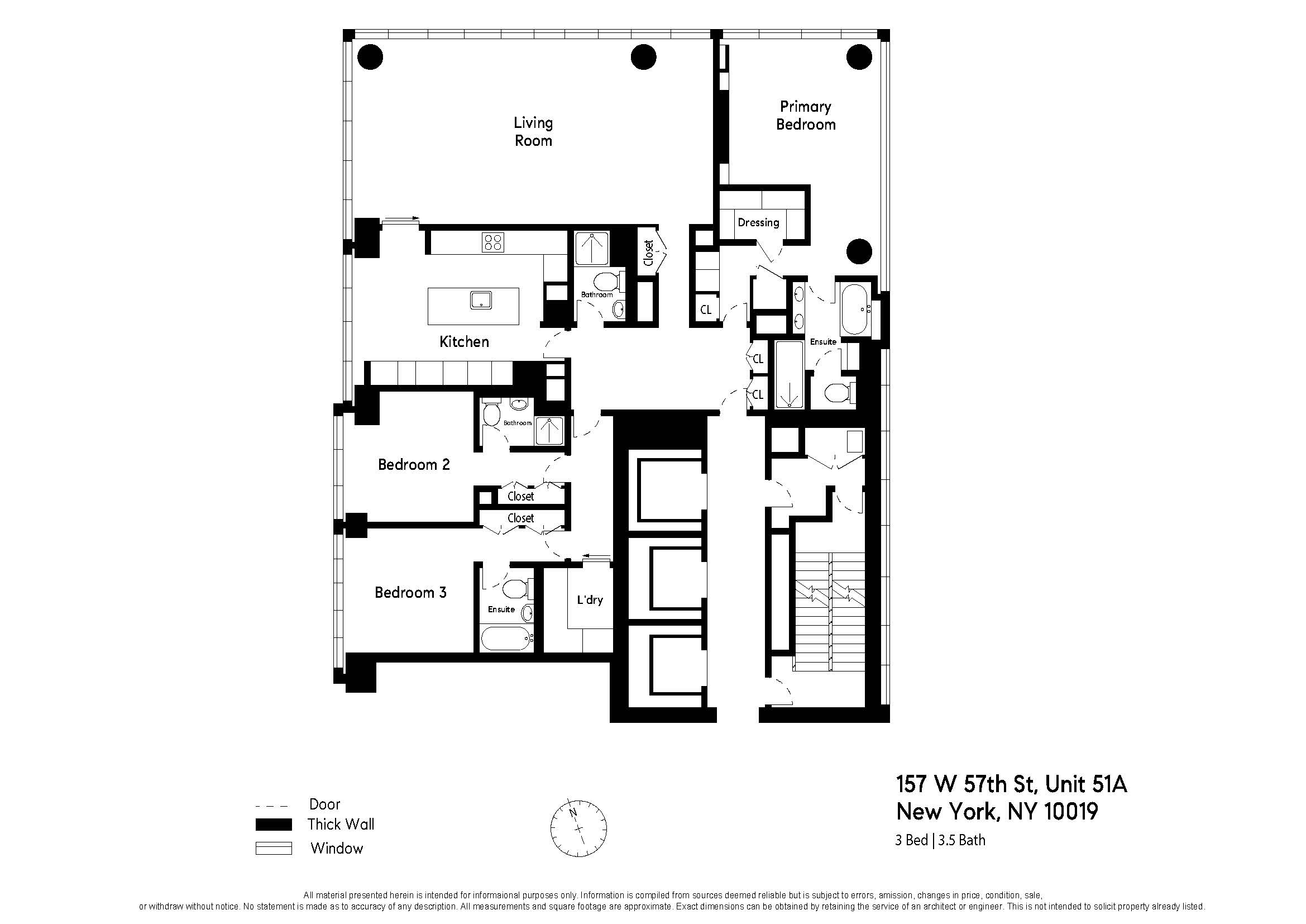 Floorplan for 157 West 57th Street, 51A