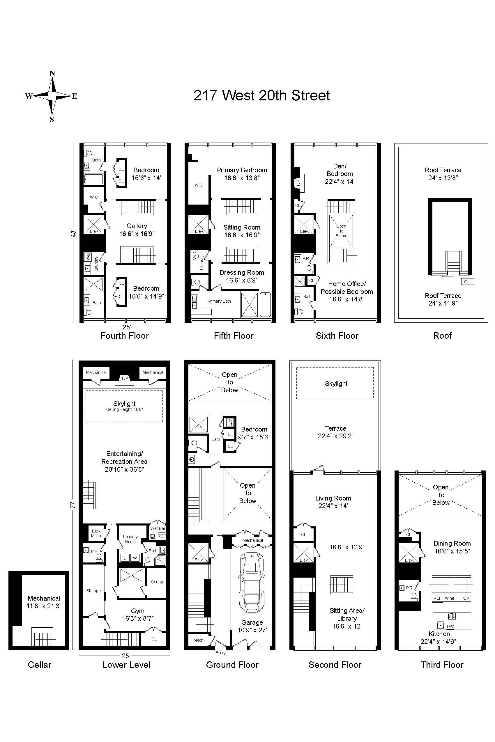 Floorplan for 217 West 20th Street