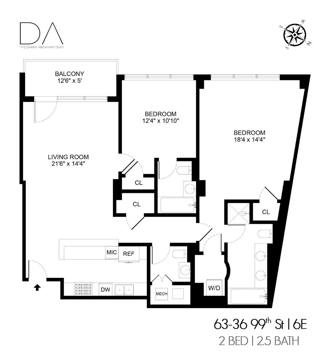 Floorplan for 63-36 99th Street, 6-E