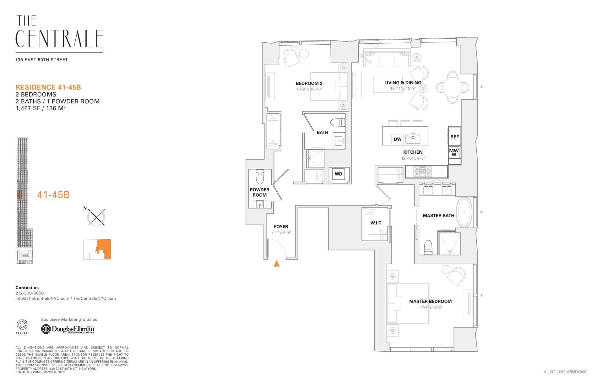 Floorplan for 138 East 50th Street, 42B