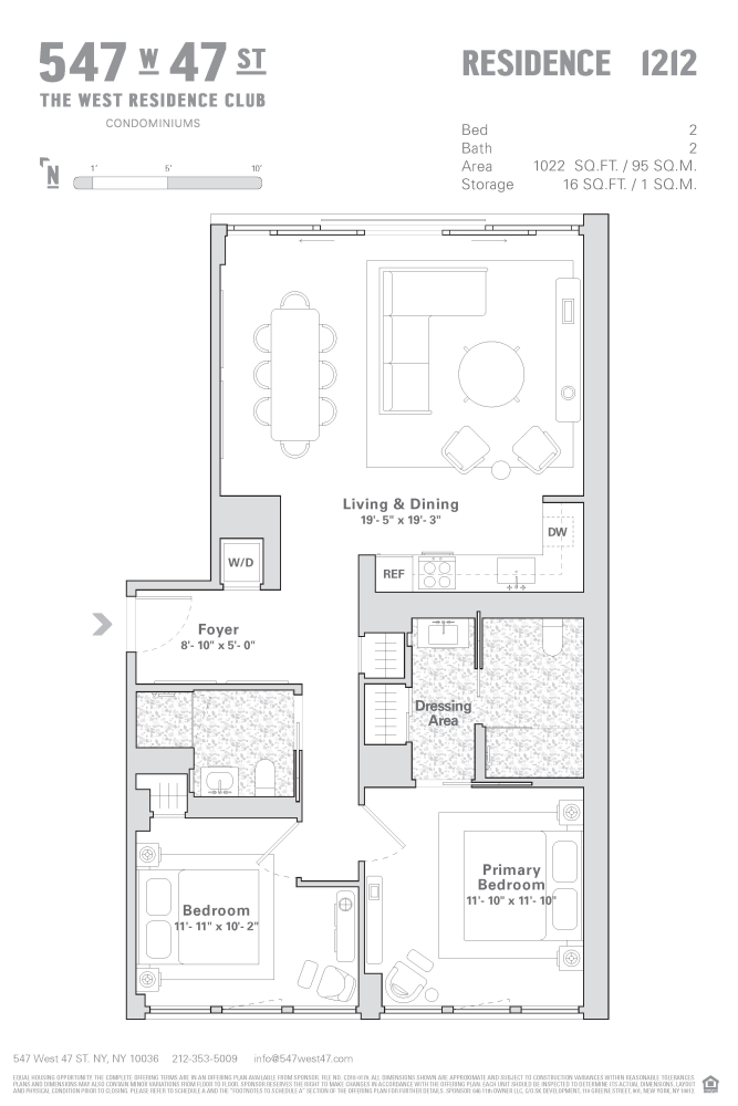 Floorplan for 547 West 47th Street, PH12