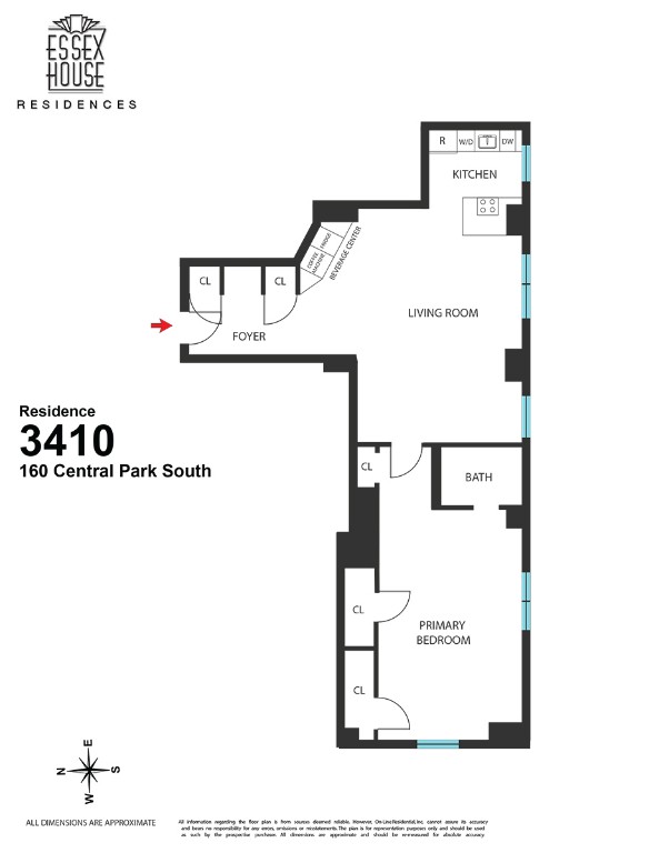 Floorplan for 160 Central Park, 3410