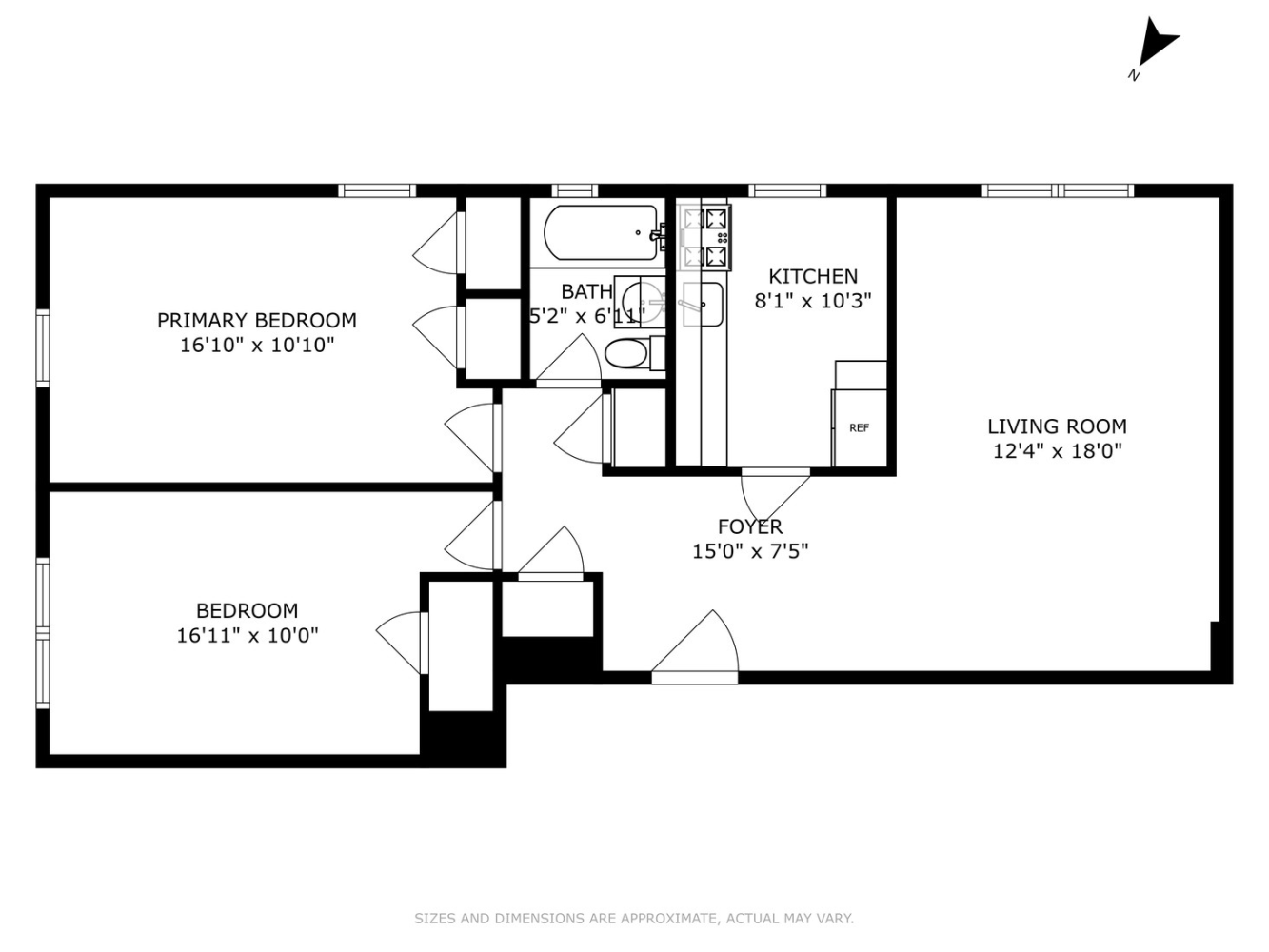 Floorplan for 715 Ocean Parkway, 1N