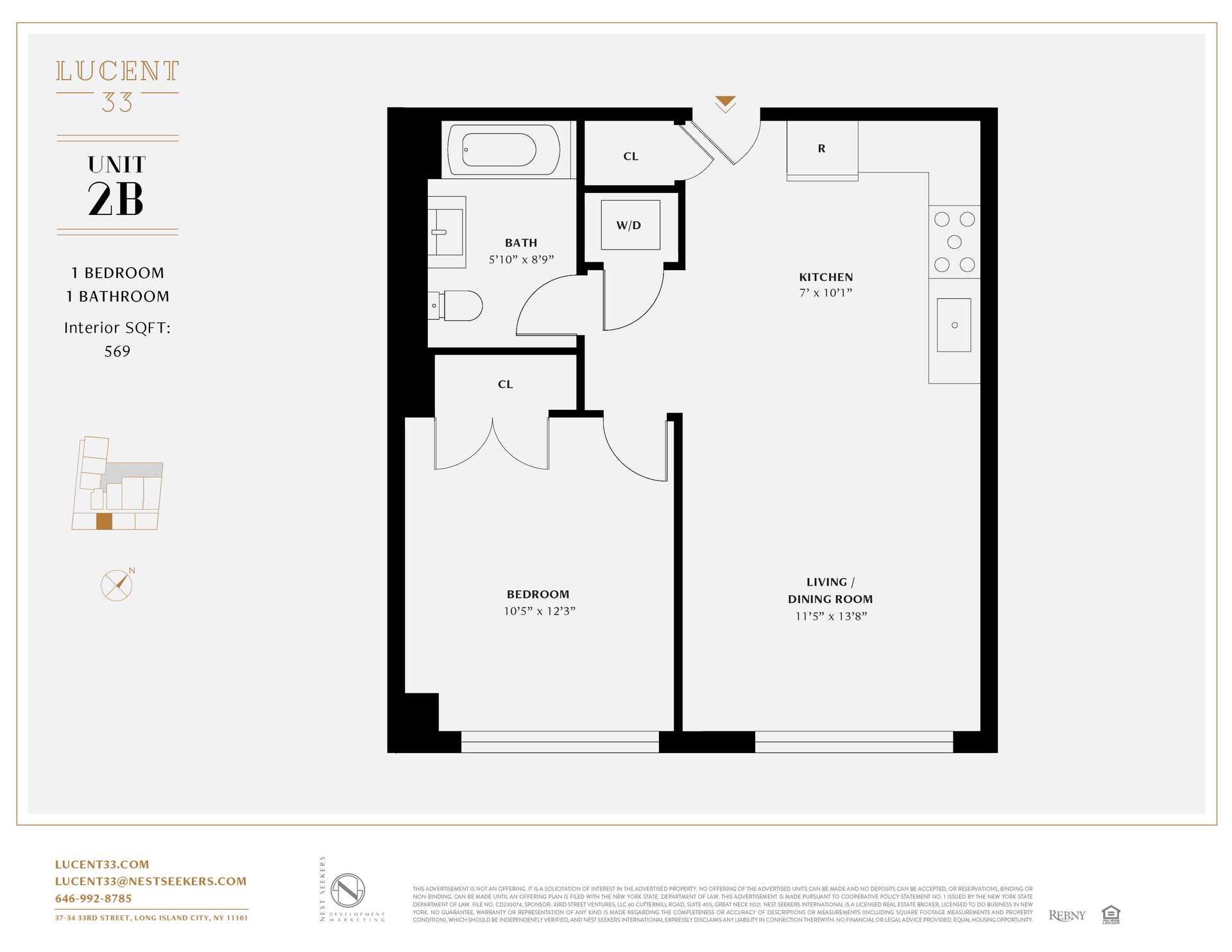 Floorplan for 37-34 33rd Street, 2-B