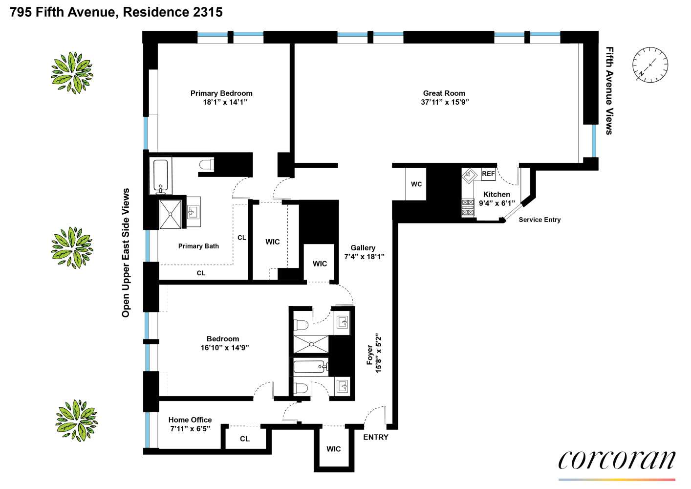 Floorplan for 795 5th Avenue, 2315