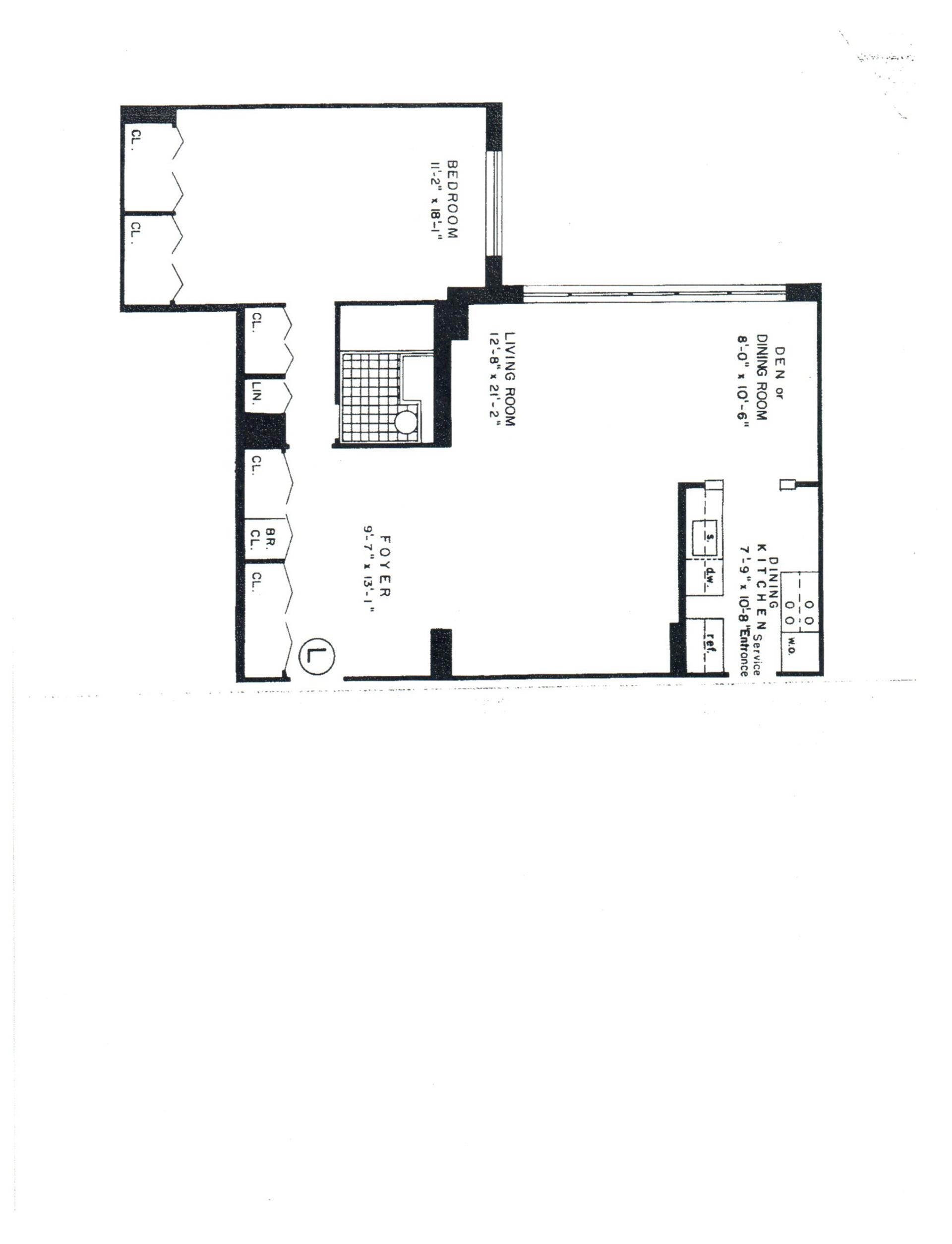 Floorplan for 3333 Henry Hudson Parkway, 2L