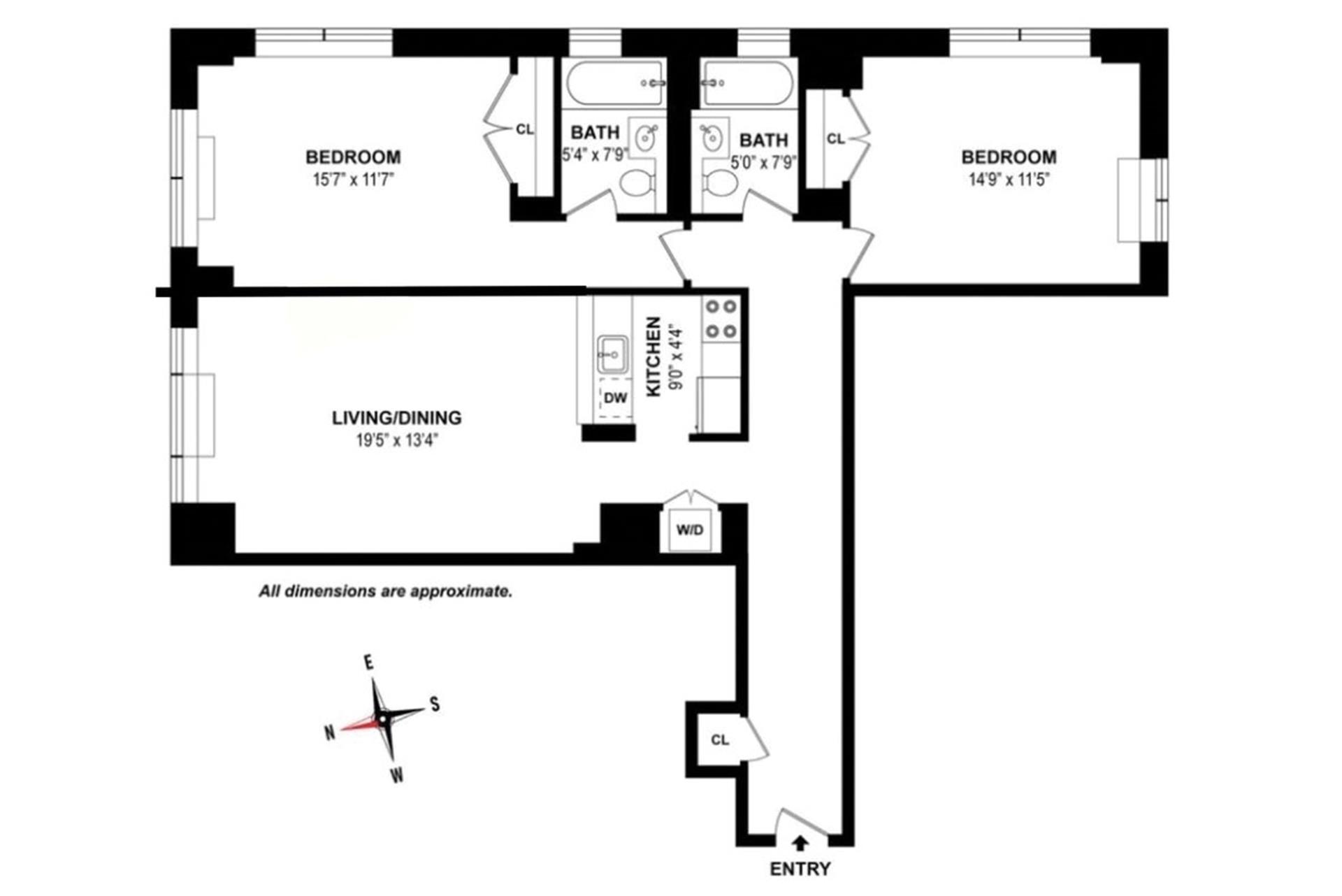 Floorplan for 401 East 60th Street, 7K