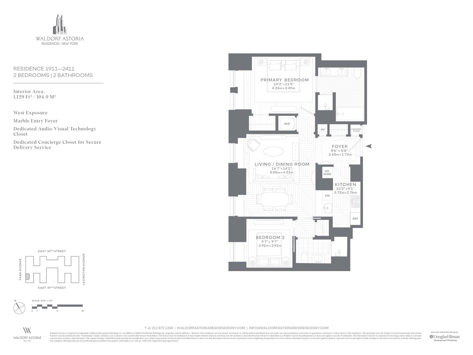 Floorplan for 303 Park Avenue, 2111