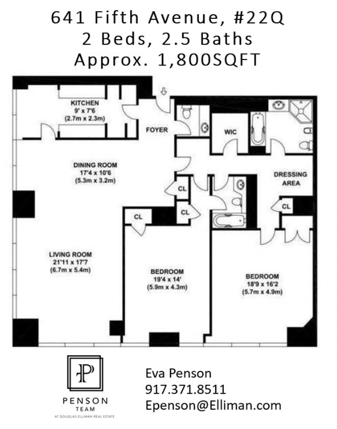 Floorplan for 641 5th Avenue, 22Q