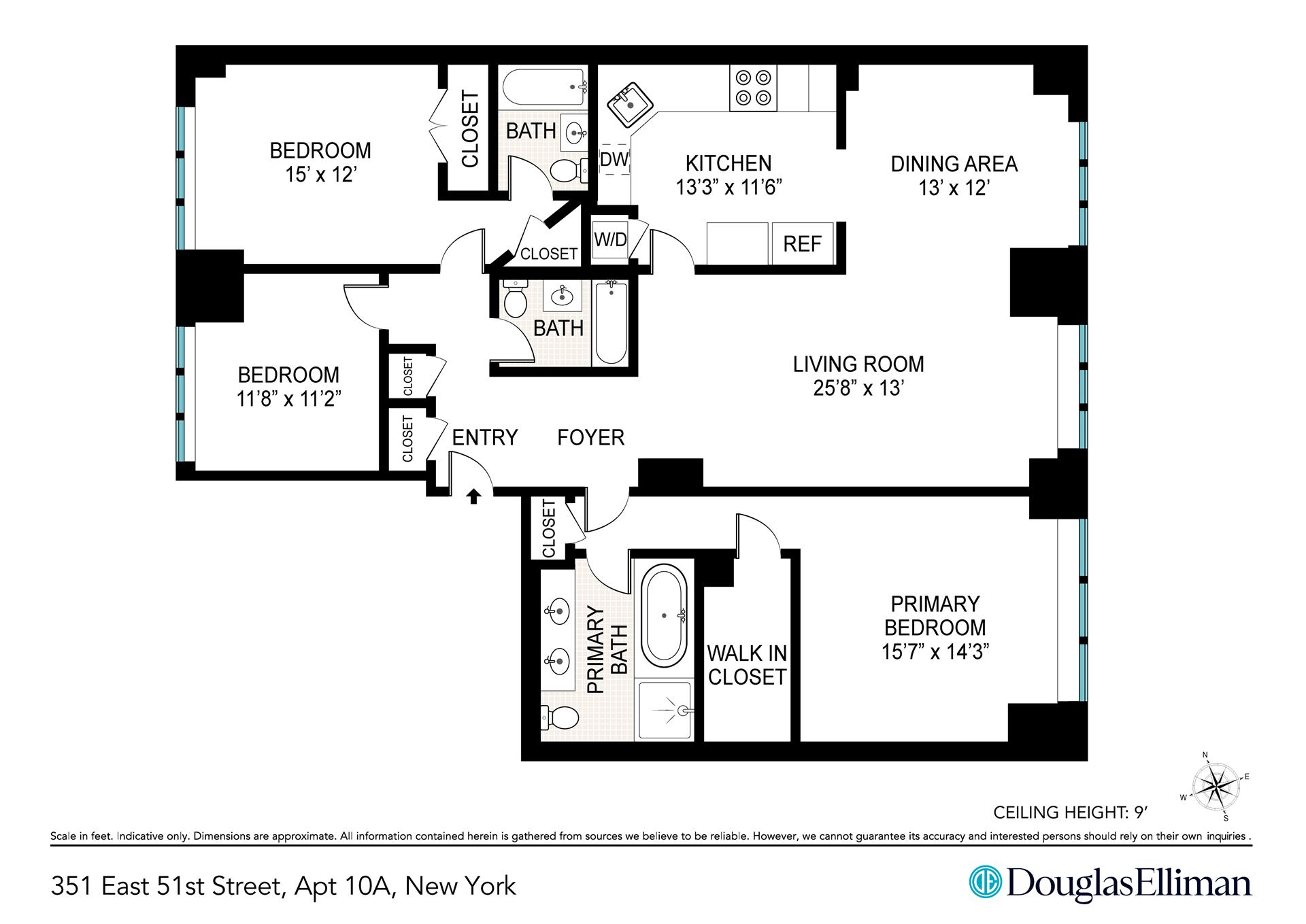 Floorplan for 351 East 51st Street, 10A