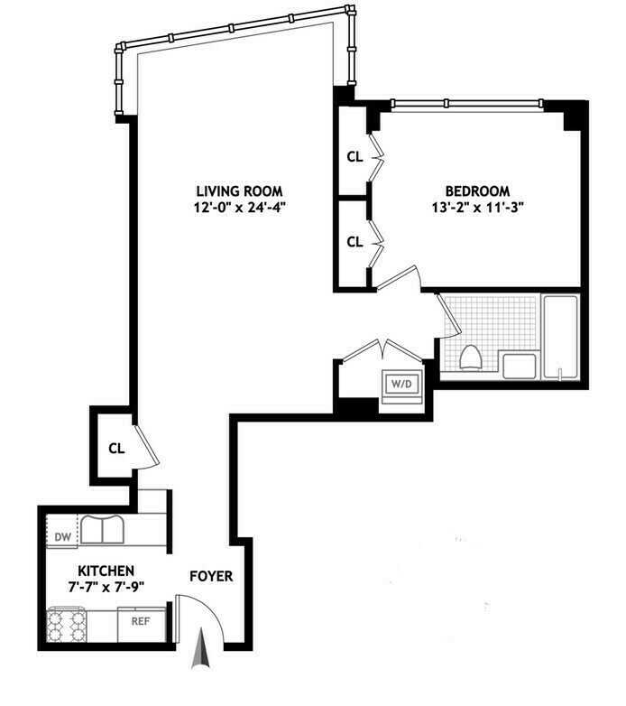 Floorplan for 120 Riverside Boulevard, 4-J