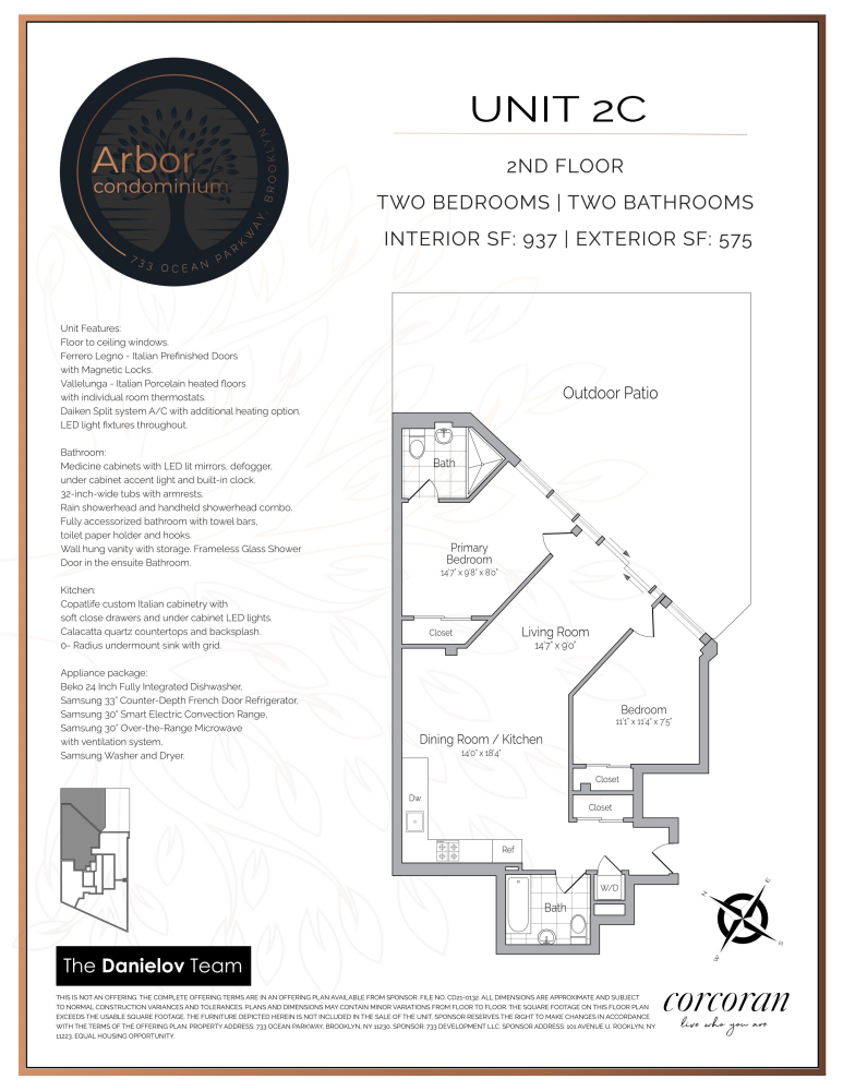 Floorplan for 733 Ocean Parkway, 2C