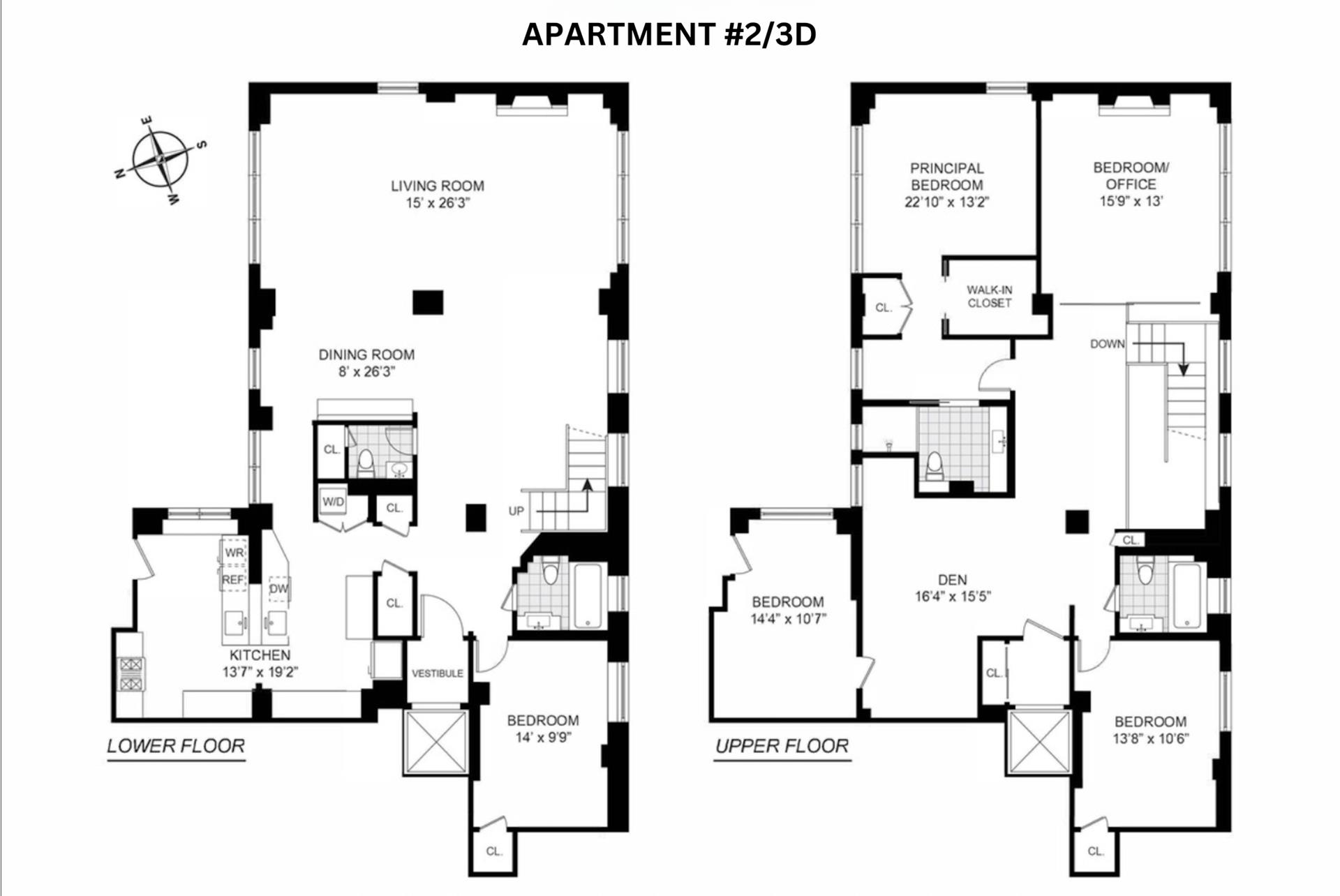 Floorplan for 829 Park Avenue, 2/3D