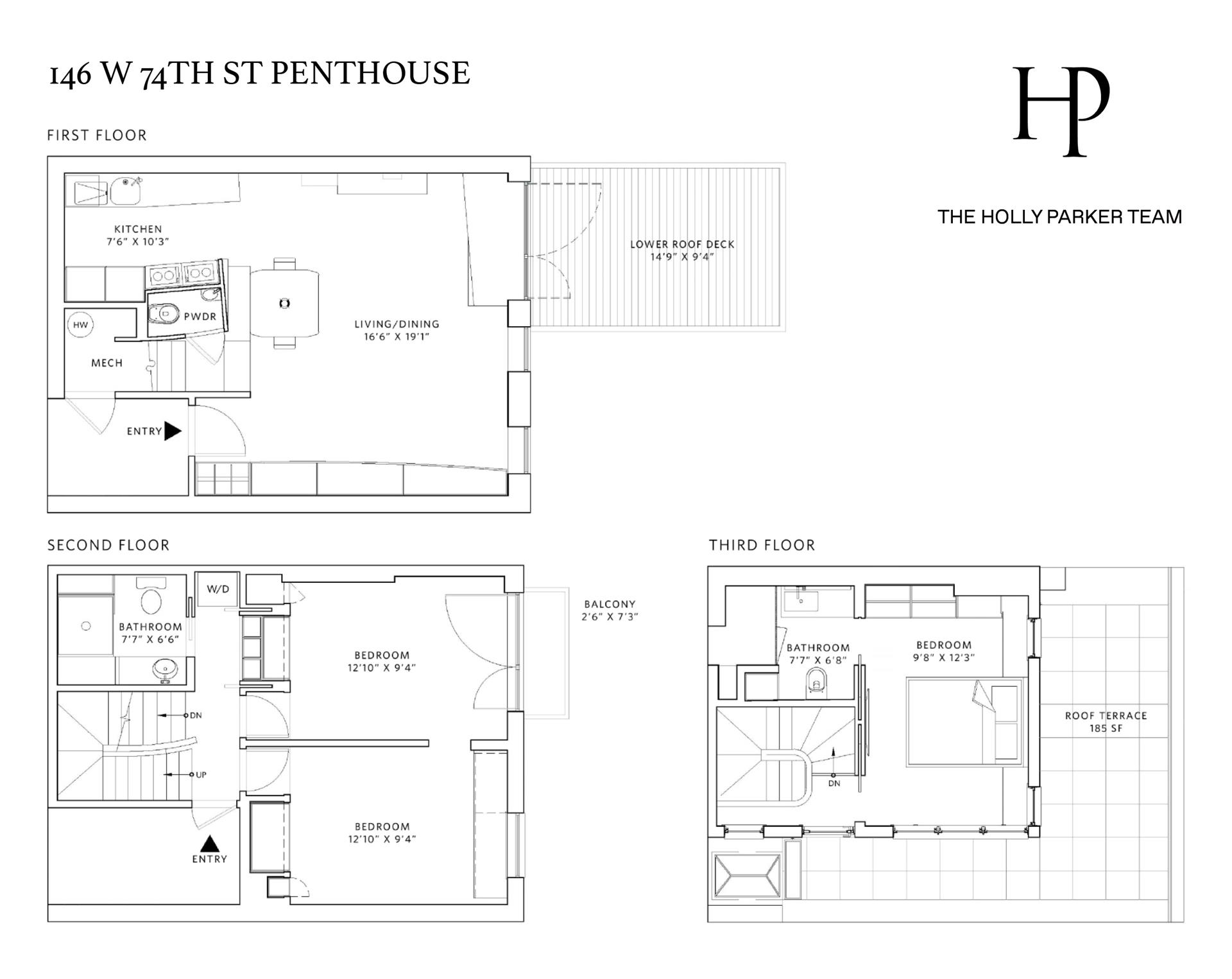 Floorplan for 146 West 74th Street, PH