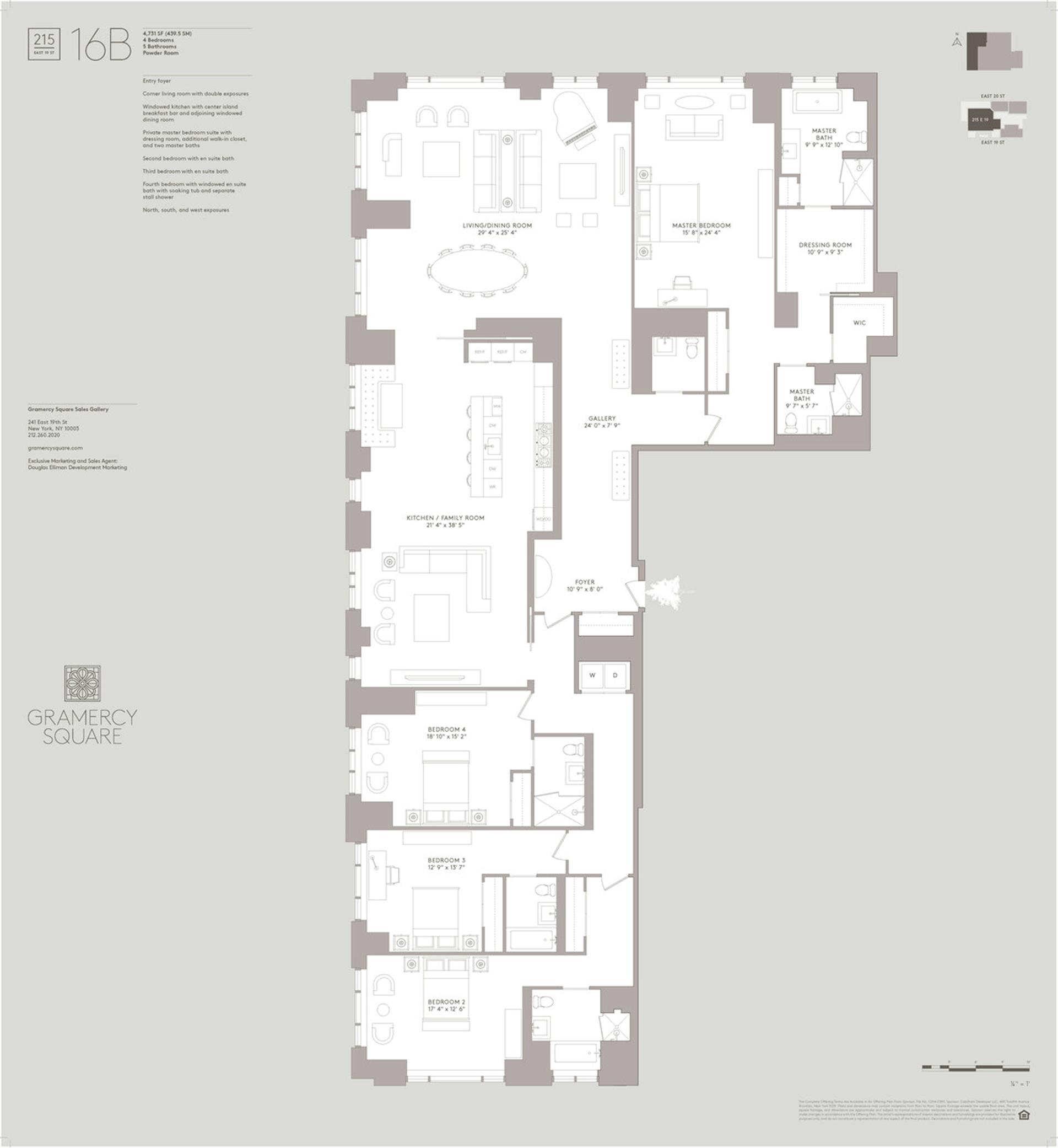 Floorplan for 215 East 19th Street, T16B