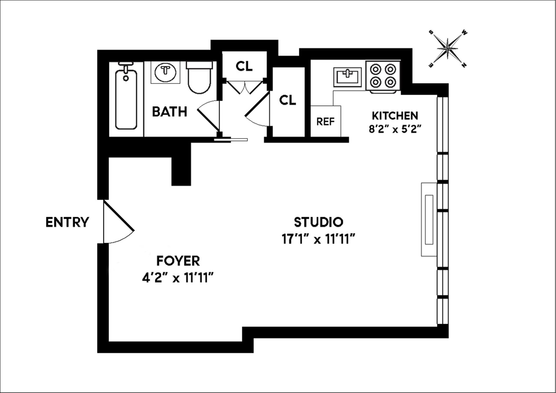 Floorplan for 115 East 9th Street, 11P