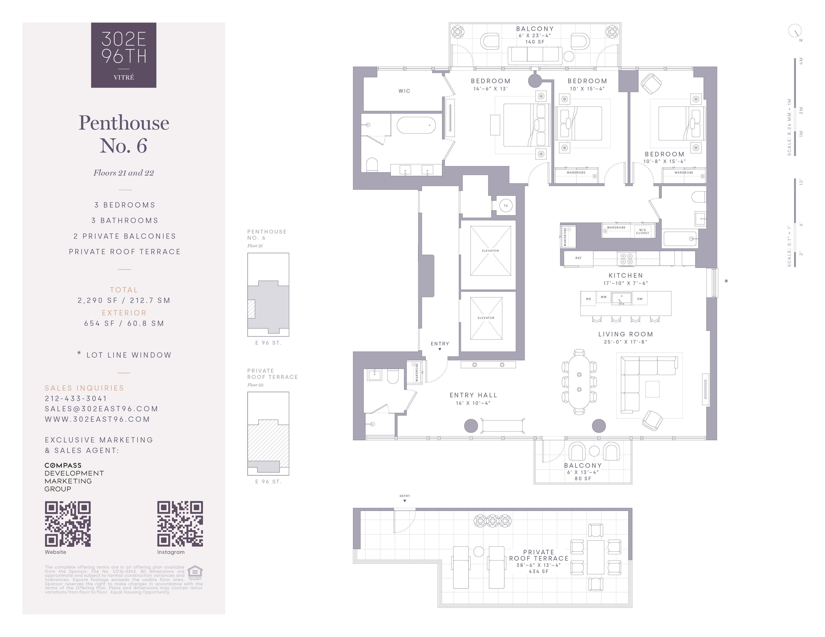 Floorplan for 302 East 96th Street, PH6