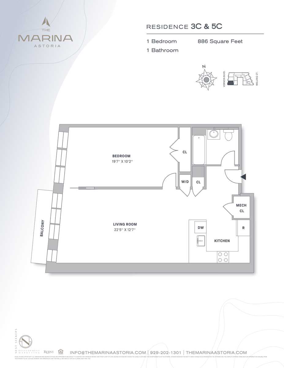 Floorplan for 30-05 Vernon Boulevard, 3-C