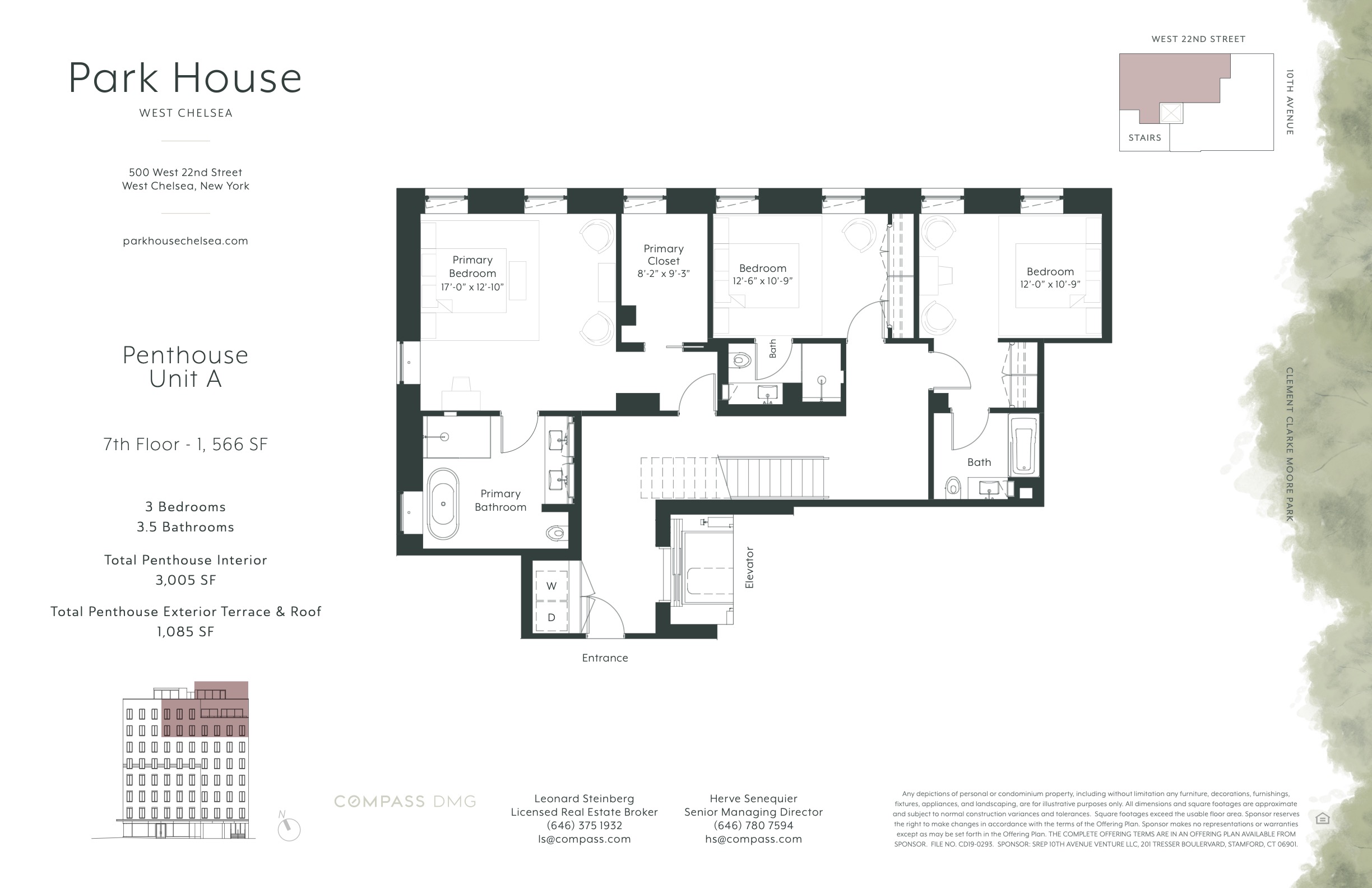 Floorplan for 500 West 22nd Street, PHW