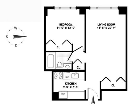 Floorplan for 407 Park Avenue, 17F