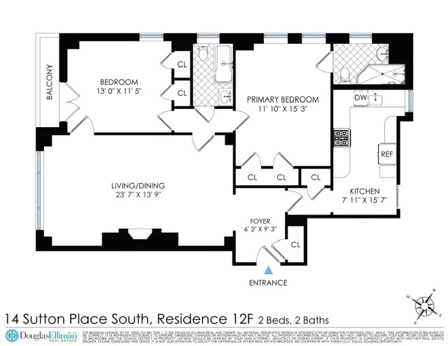 Floorplan for 14 Sutton Place, 12F