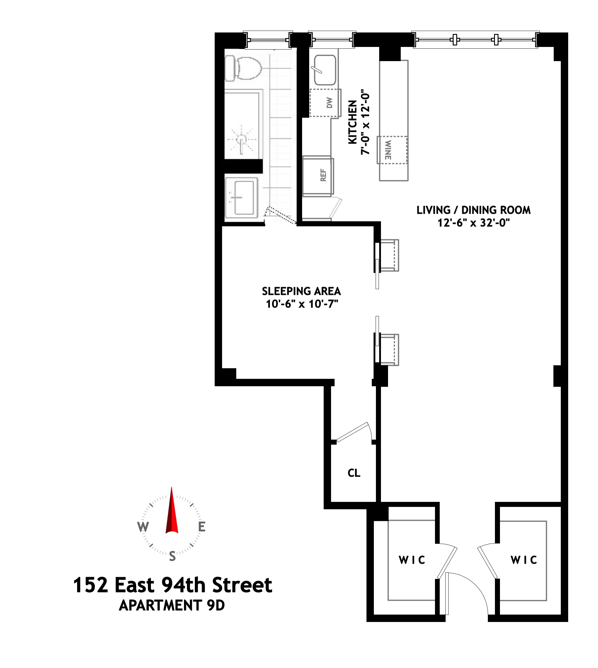 Floorplan for 152 East 94th Street, 9D