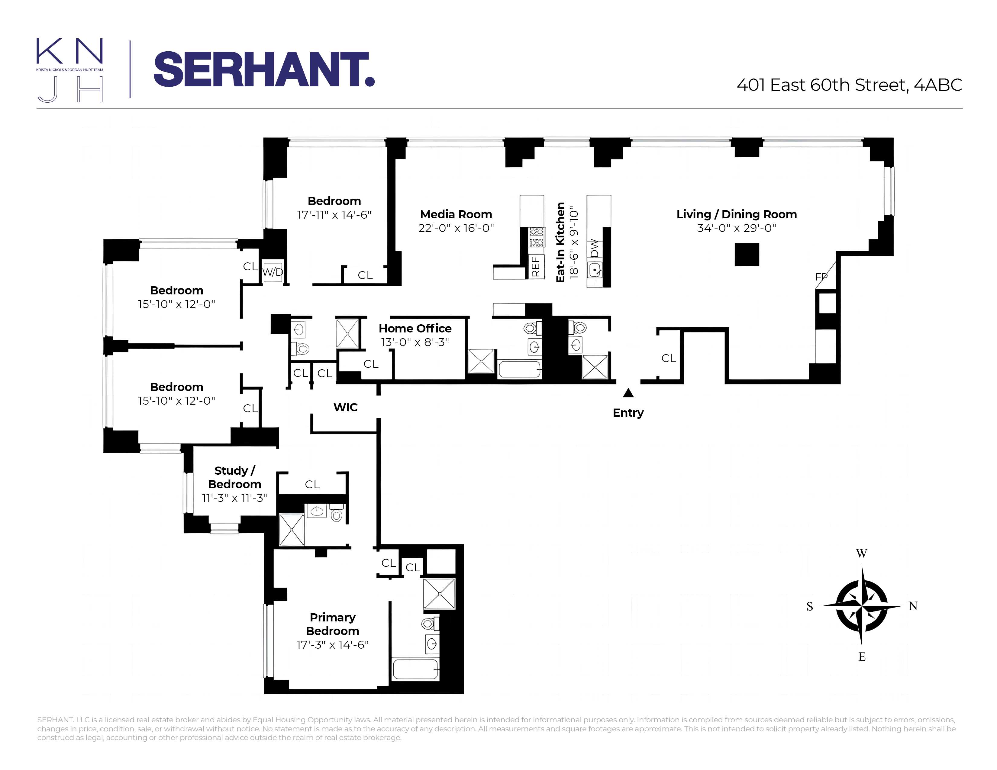 Floorplan for 401 East 60th Street, 4B