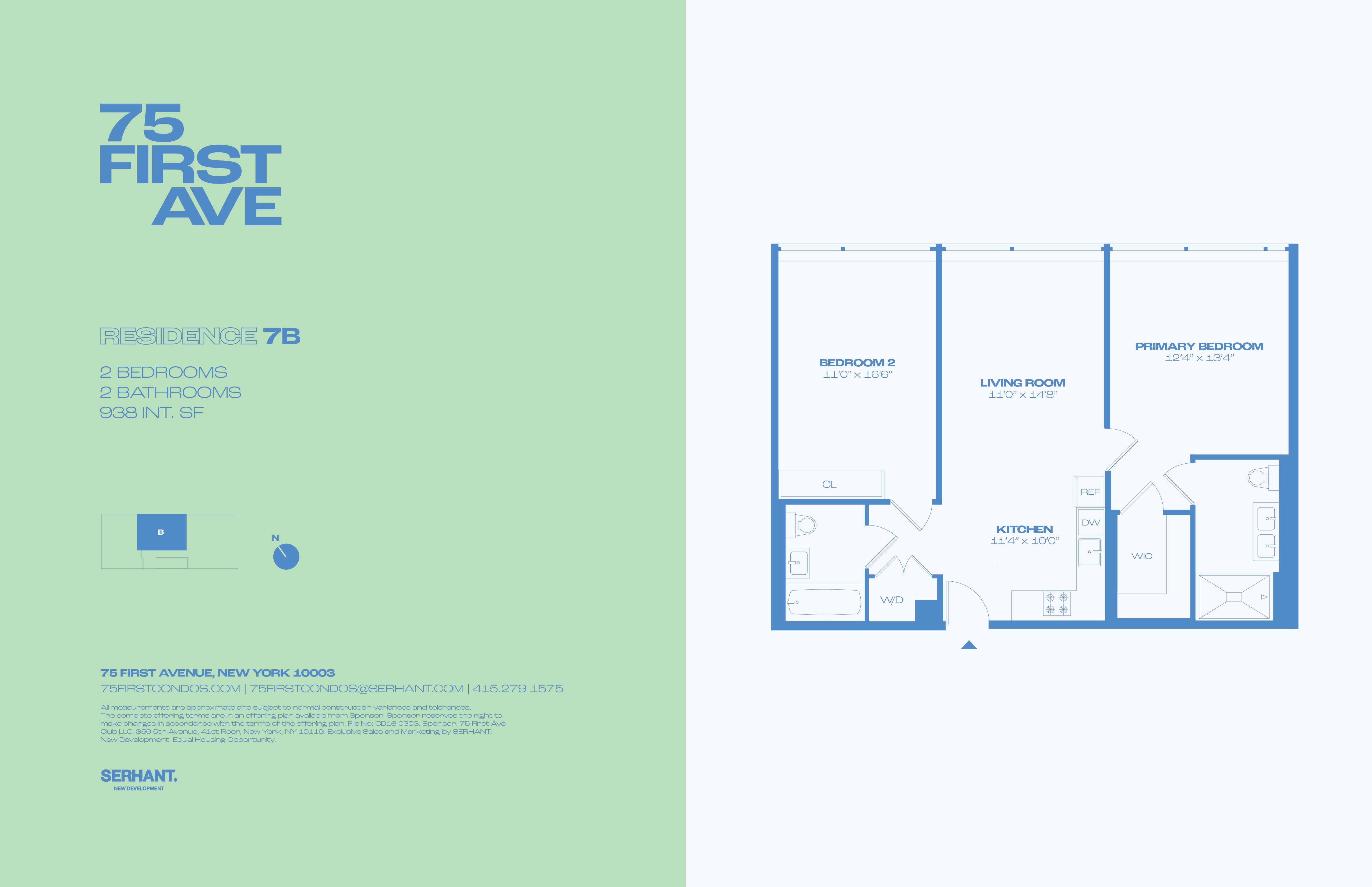 Floorplan for 75 1st Avenue, 7B