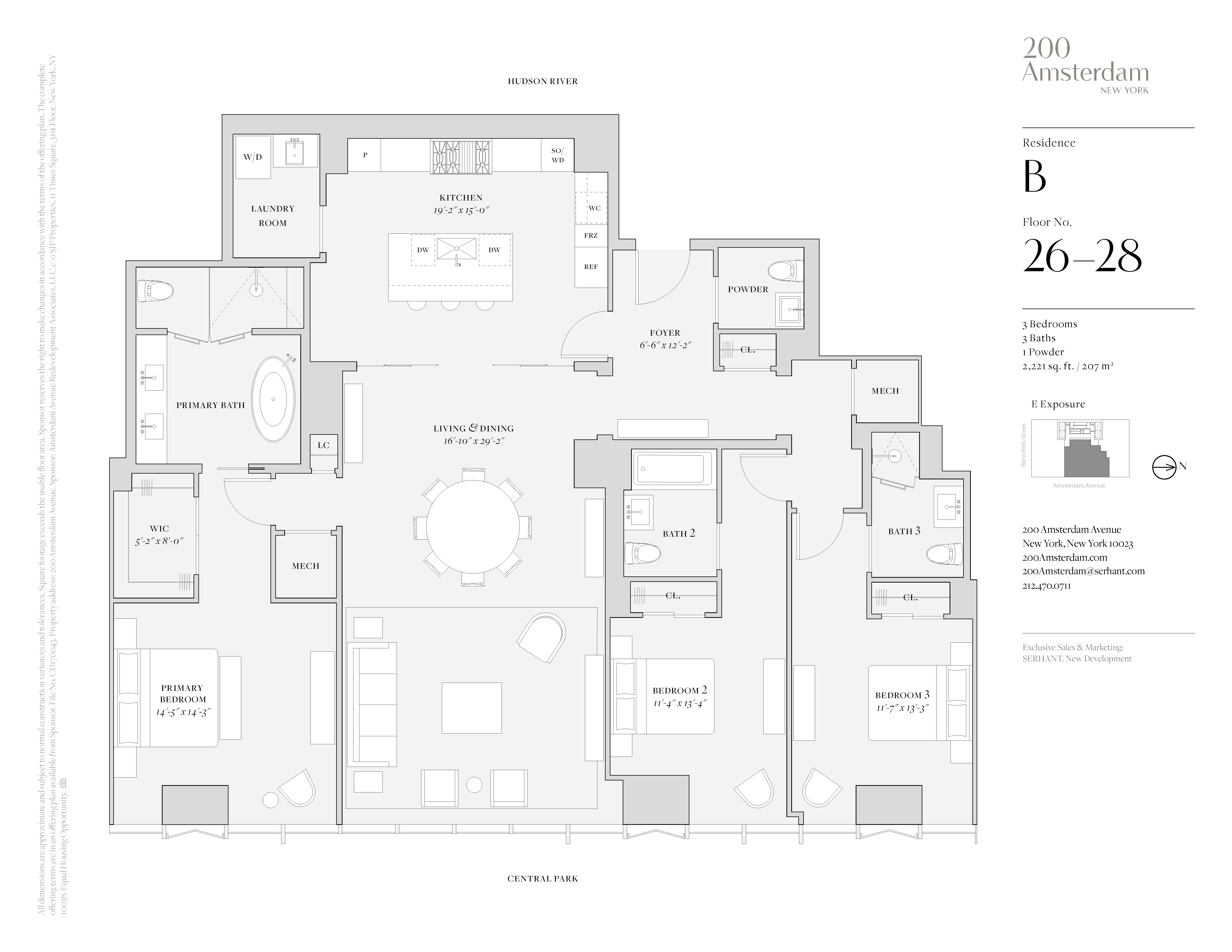 Floorplan for 200 Amsterdam Avenue, 26B