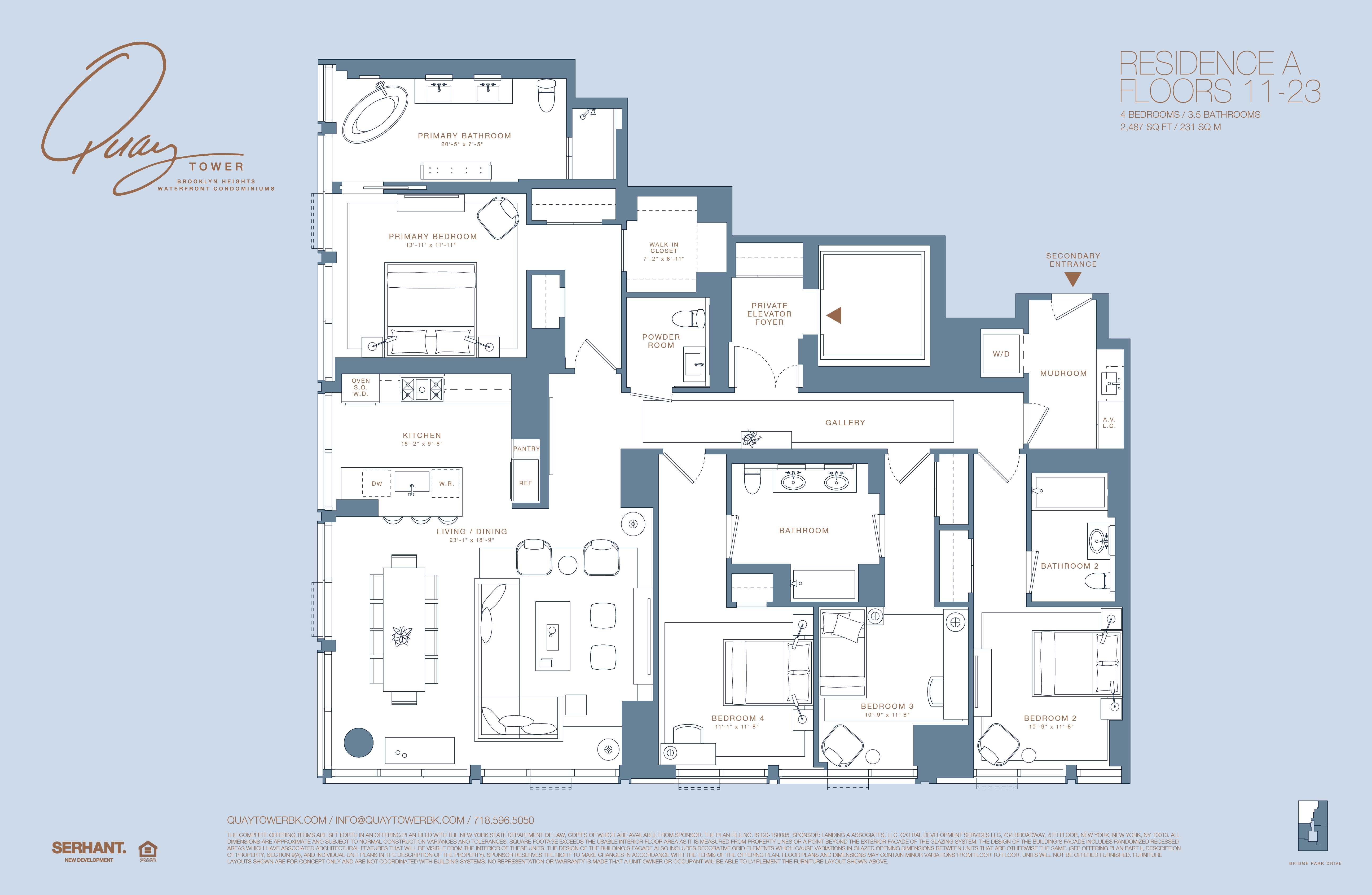 Floorplan for 50 Bridge Park Drive, 21A