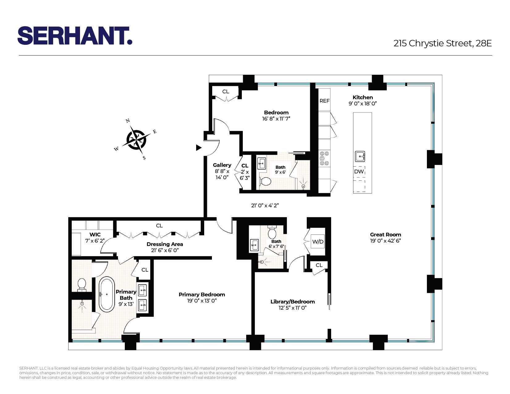 Floorplan for 215 Chrystie Street, 28E