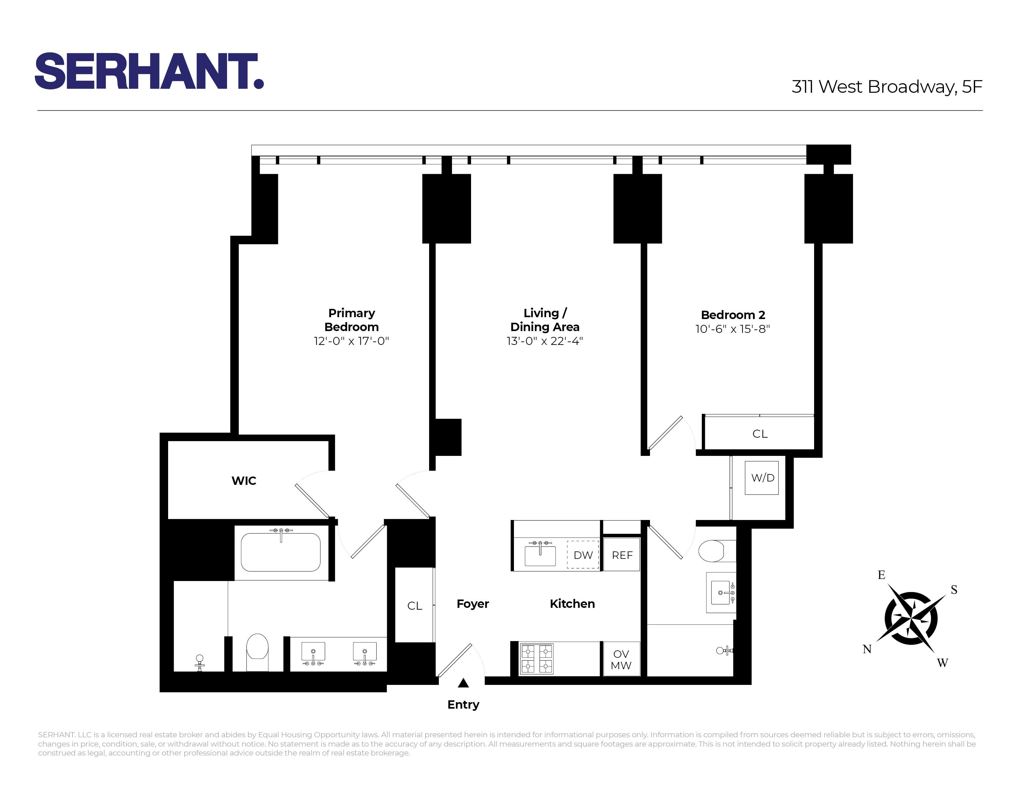 Floorplan for 311 West Broadway, 5F