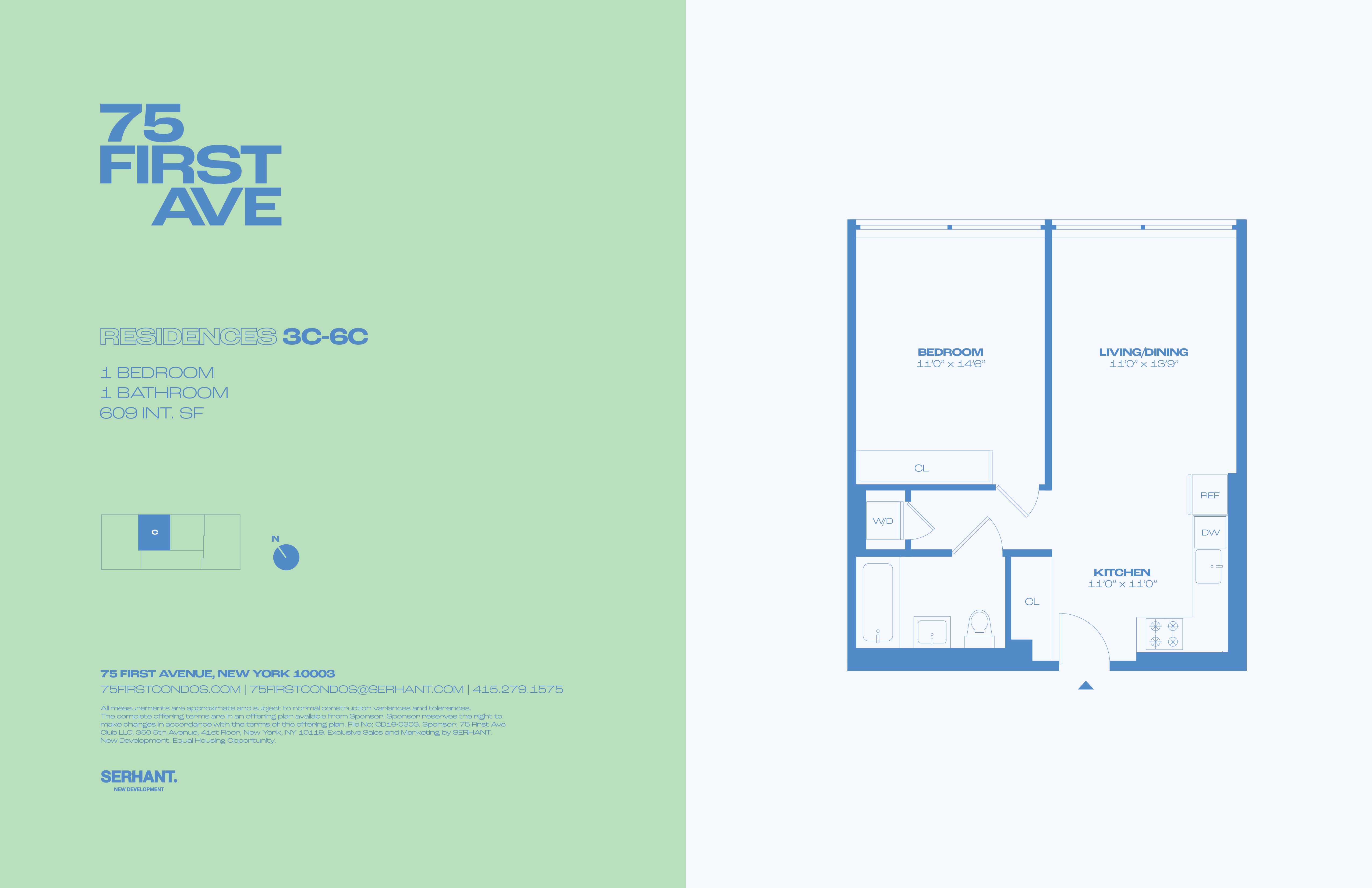 Floorplan for 75 1st Avenue, 6C