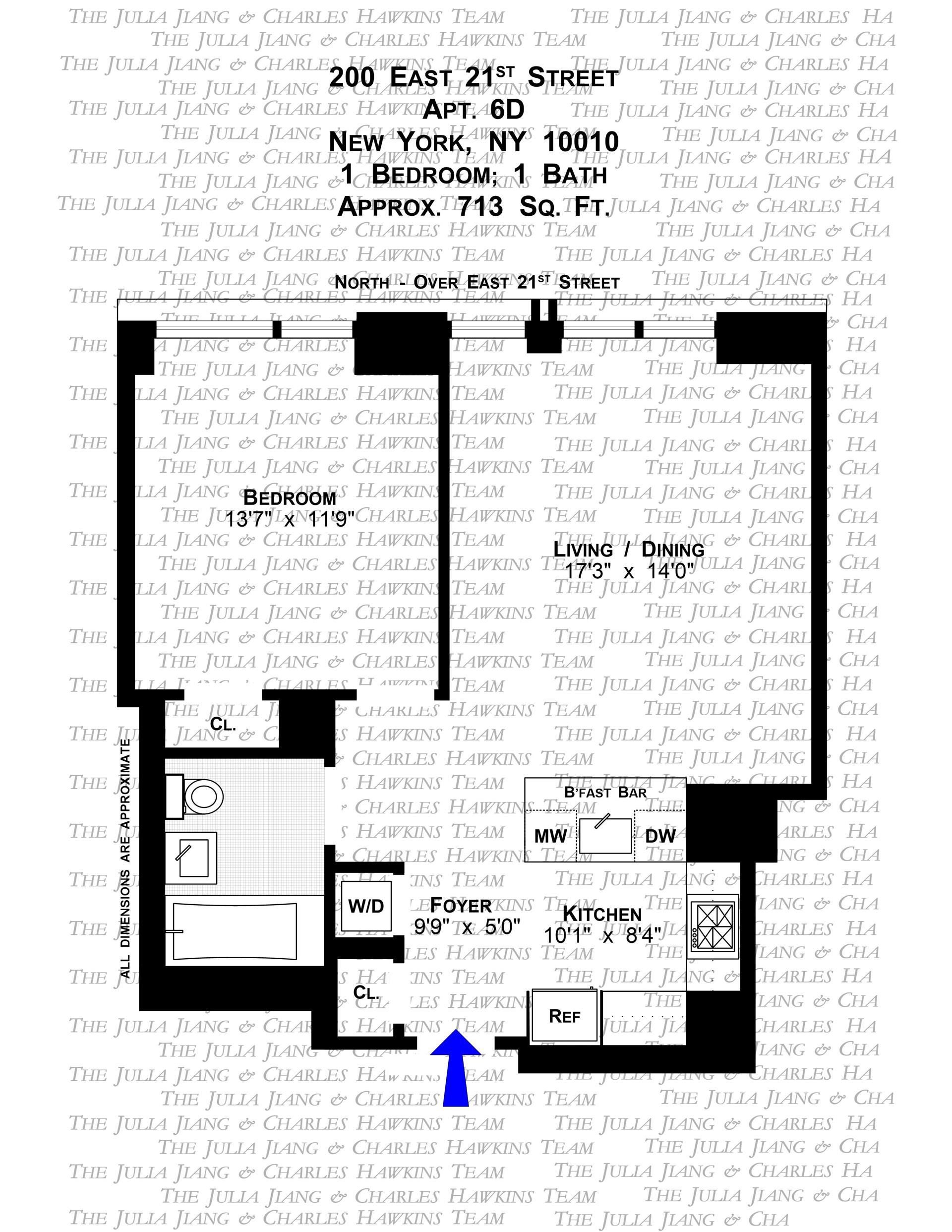 Floorplan for 200 East 21st Street, 6D