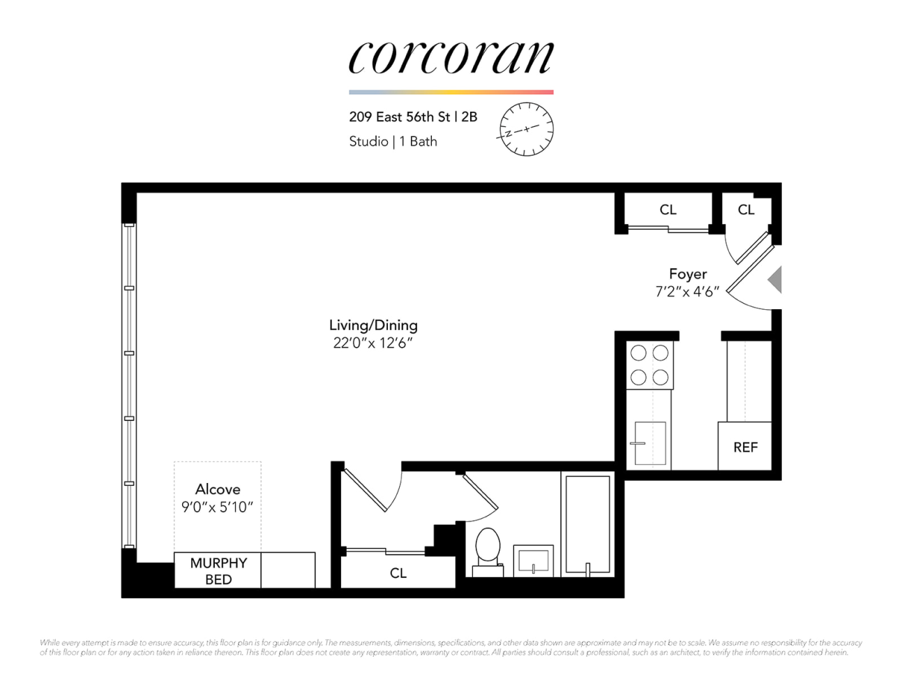 Floorplan for 209 East 56th Street, 2B